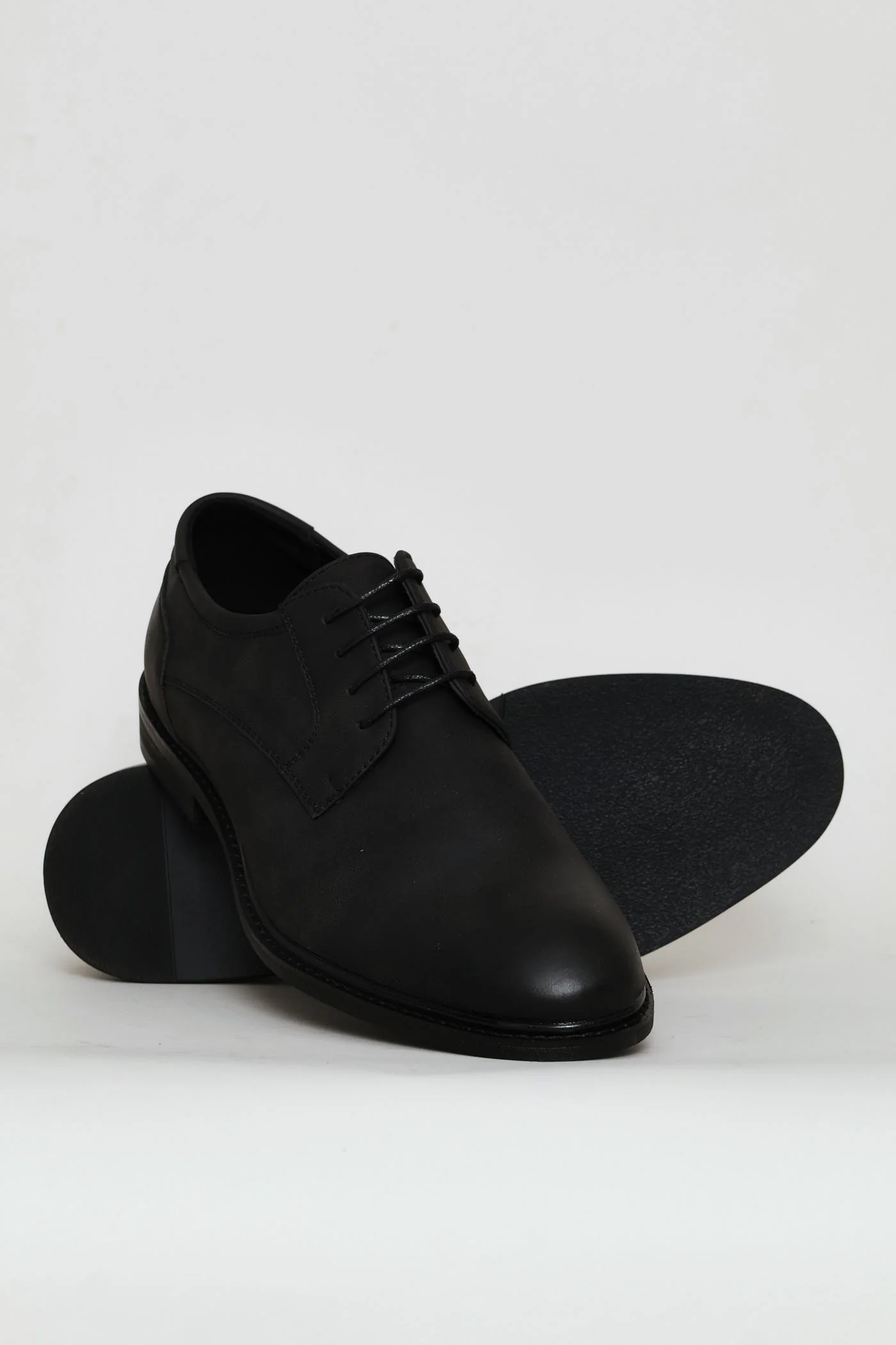 Smart Casual Lace Up Derby Shoe - Black - Image 2