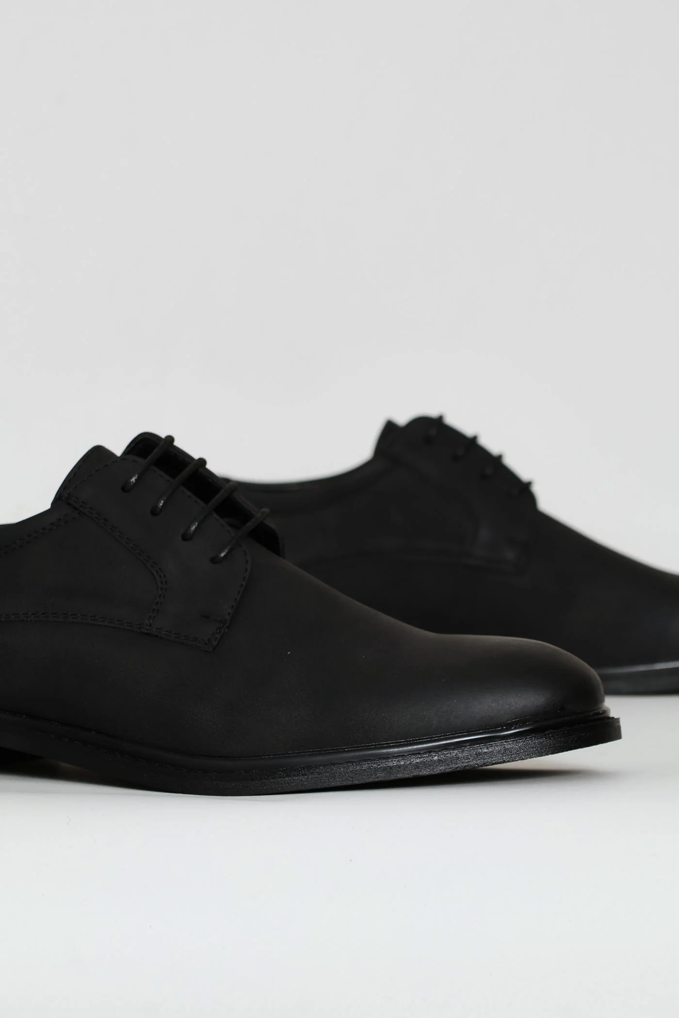 Smart Casual Lace Up Derby Shoe - Black - Image 5
