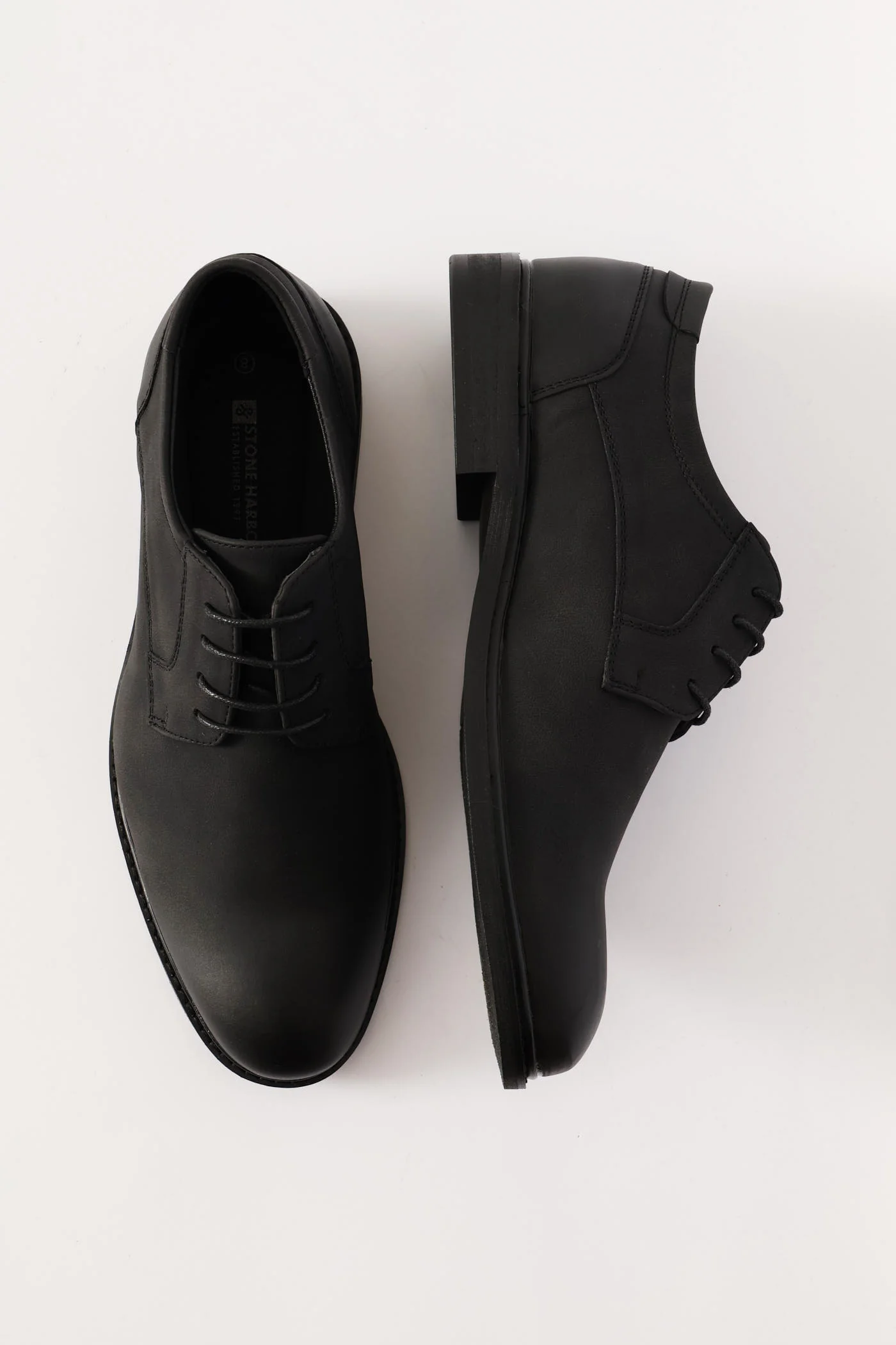 Smart Casual Lace Up Derby Shoe - Black - Image 7