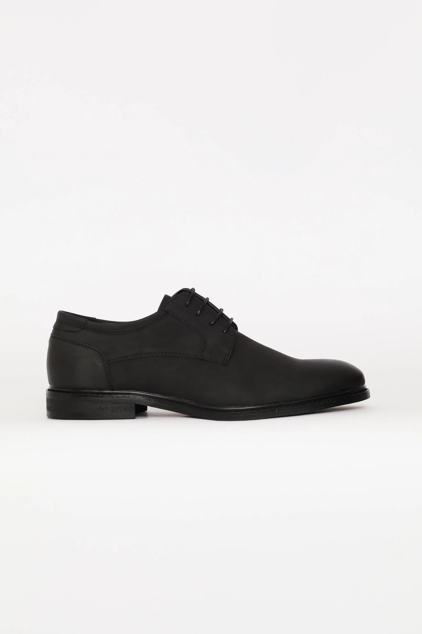 Smart Casual Lace Up Derby Shoe - Black - Image 9