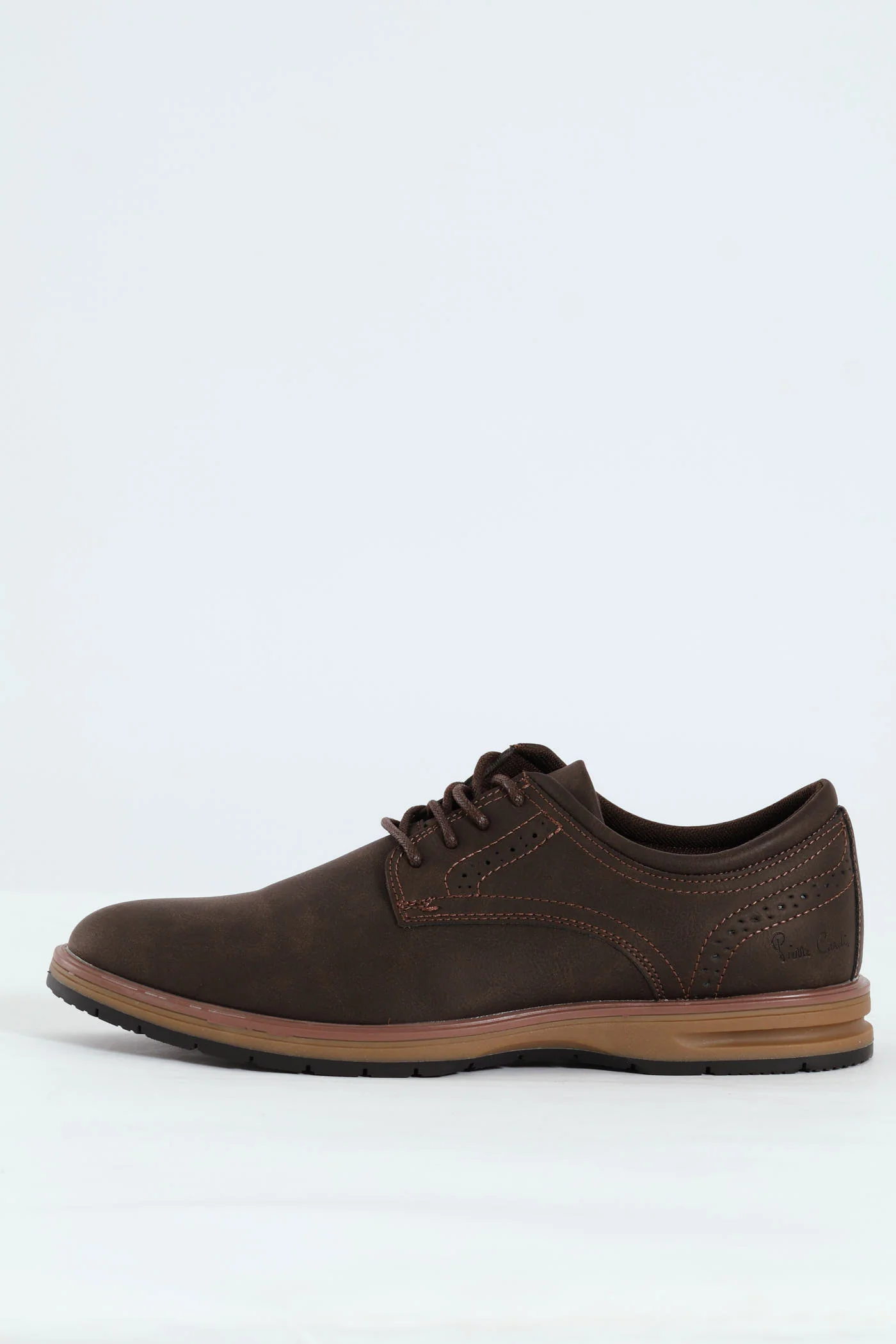 Smart Casual Lace Up Derby Shoe - Brown - Image 3