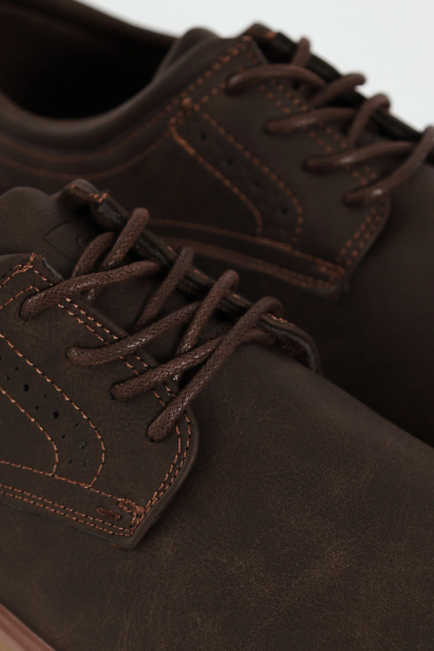 Smart Casual Lace Up Derby Shoe - Brown - Image 6