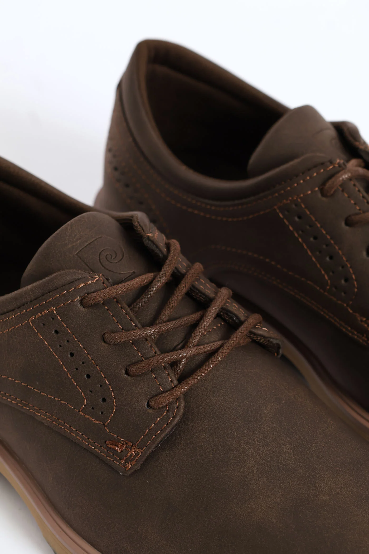 Smart Casual Lace Up Derby Shoe - Brown - Image 2