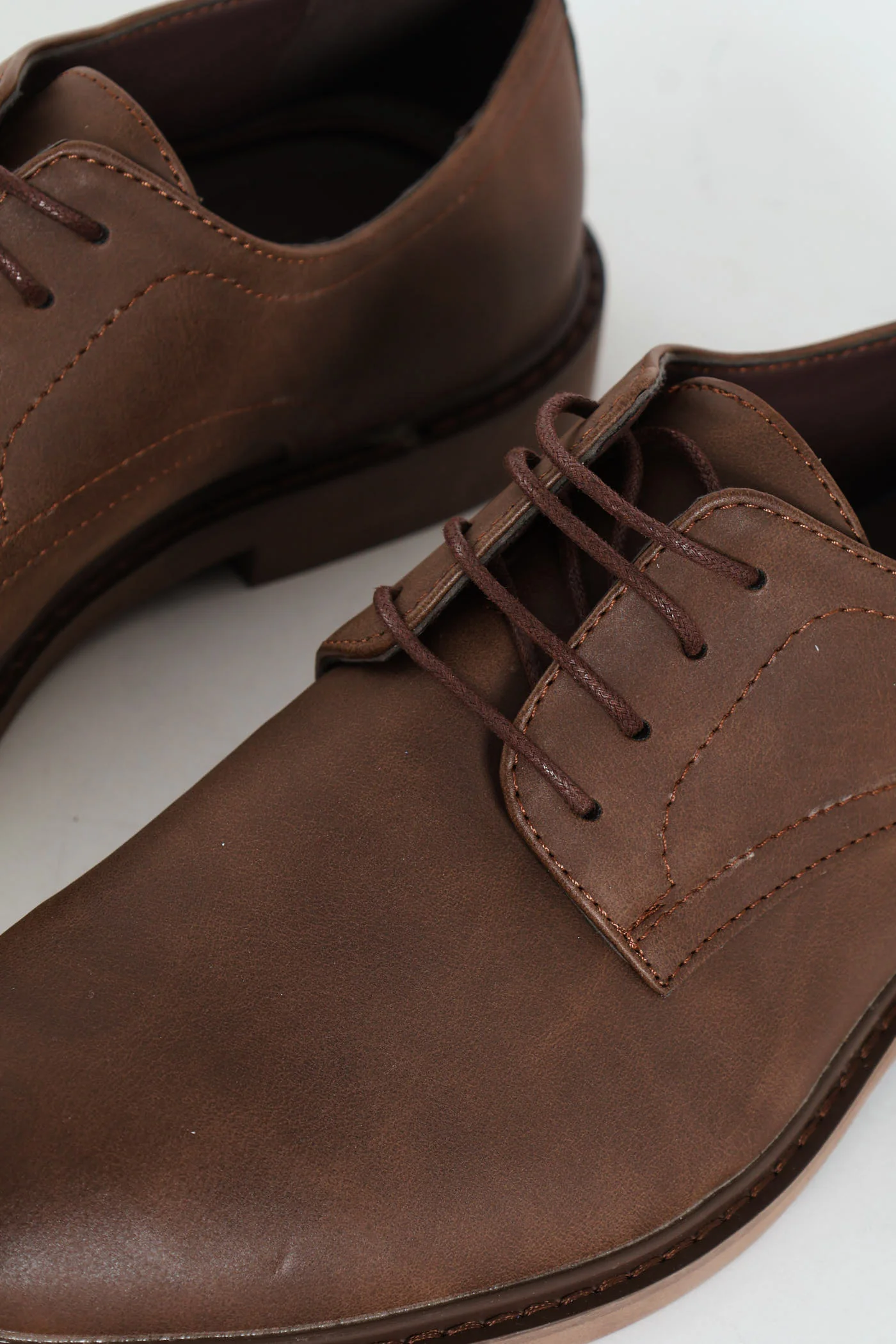 Smart Casual Lace Up Derby Shoe - Chocolate - Image 6