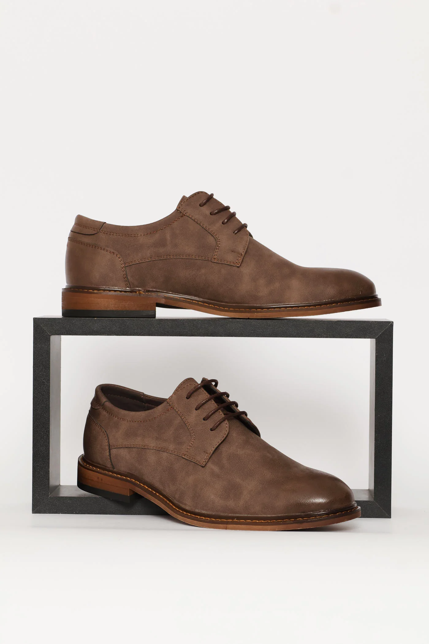 Smart Casual Lace Up Derby Shoe - Chocolate - Image 2