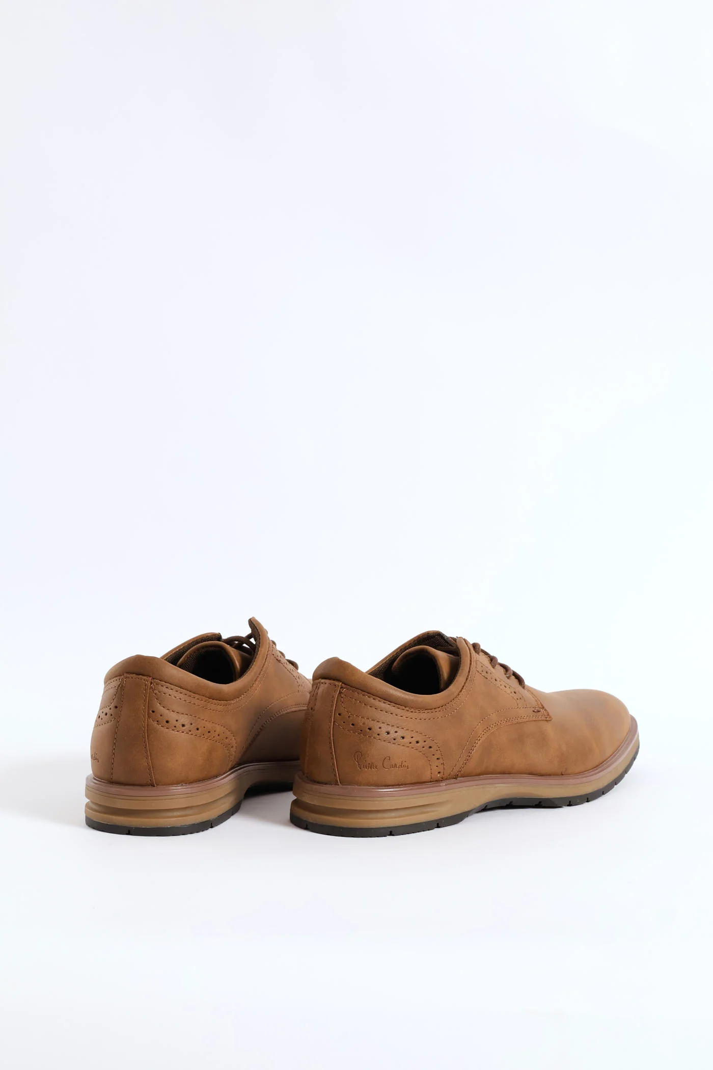 Smart Casual Lace Up Derby Shoe - Tan - Image 2