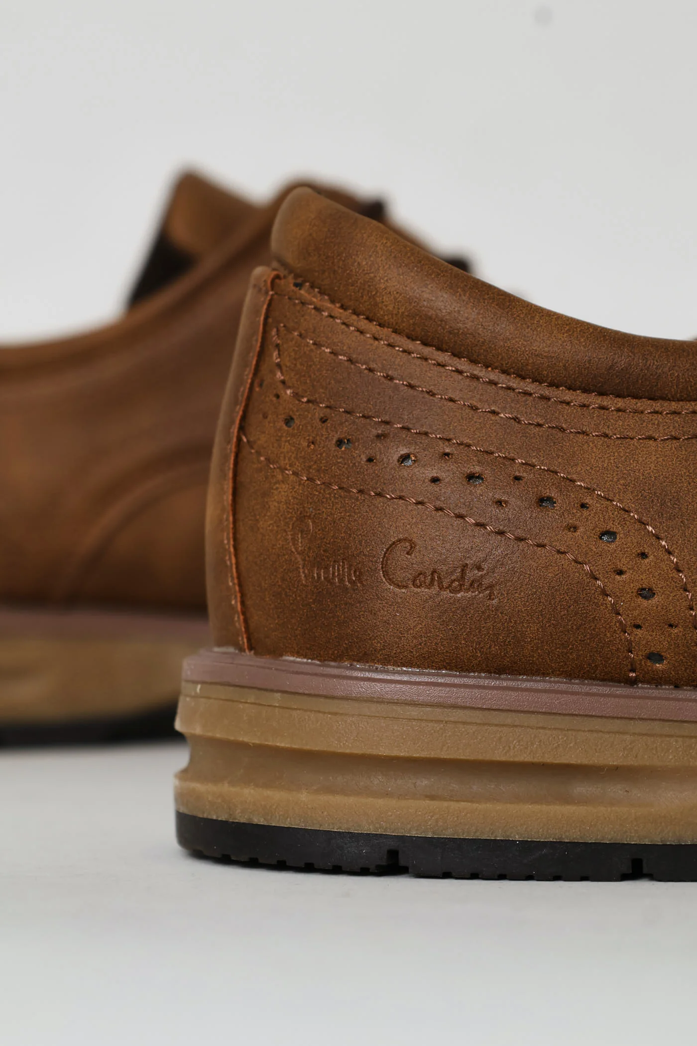 Smart Casual Lace Up Derby Shoe - Tan - Image 2