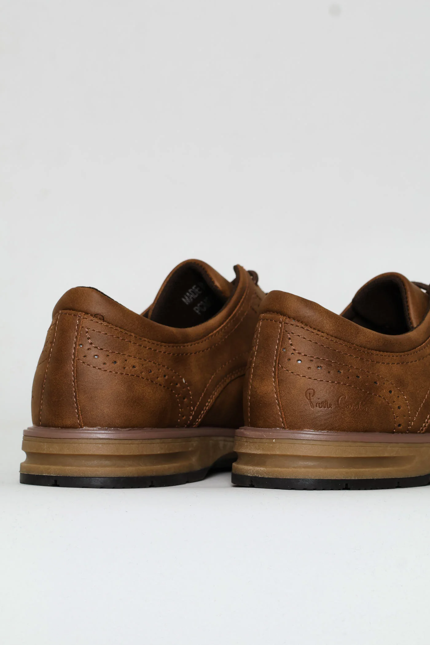 Smart Casual Lace Up Derby Shoe - Tan - Image 6