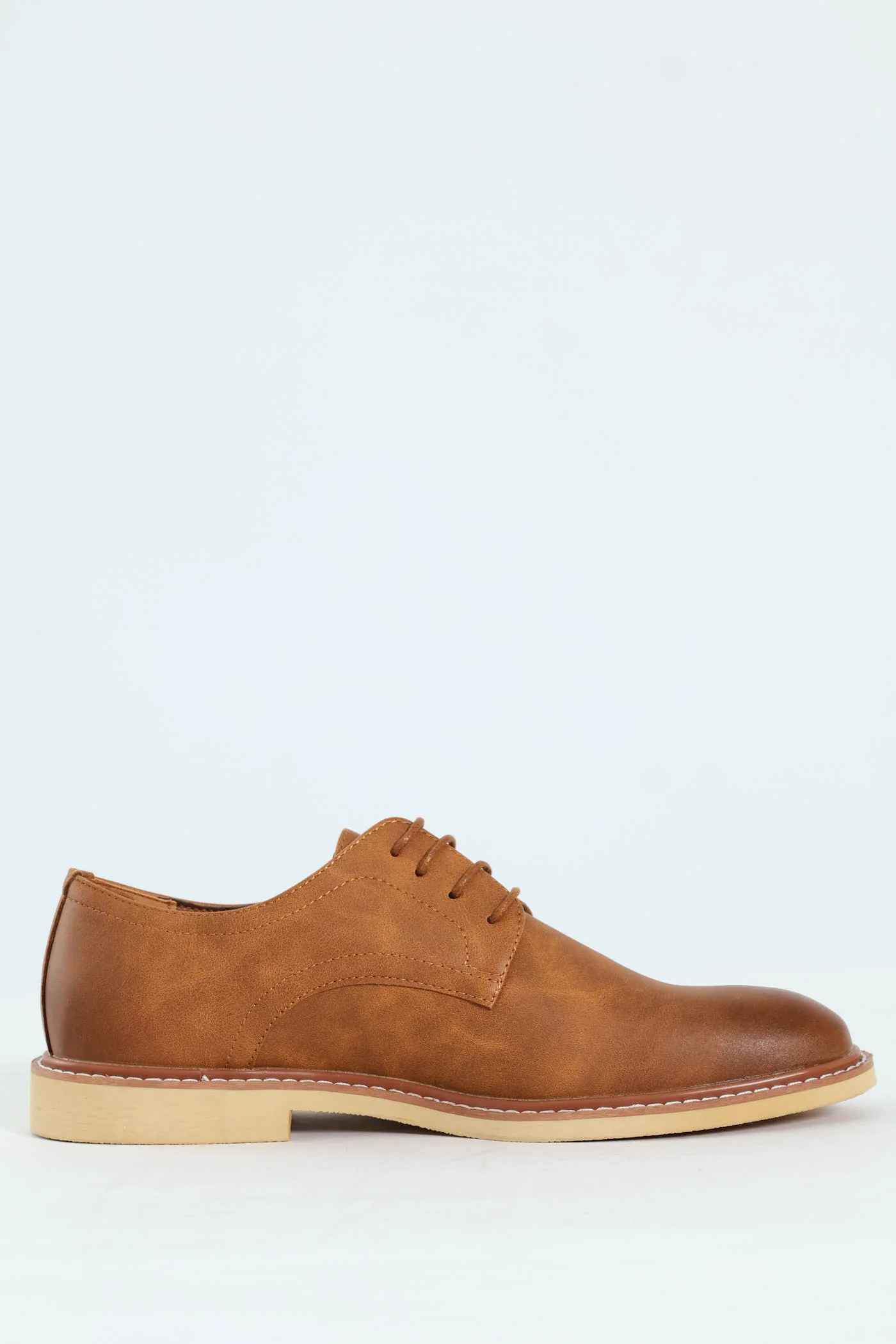 Smart Casual Lace Up Derby - Tan - Image 5
