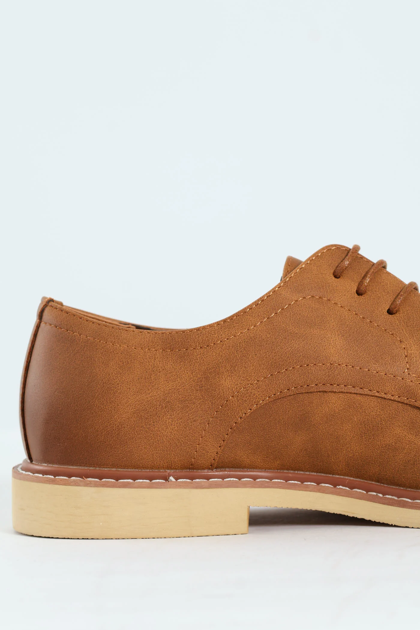 Smart Casual Lace Up Derby - Tan - Image 6