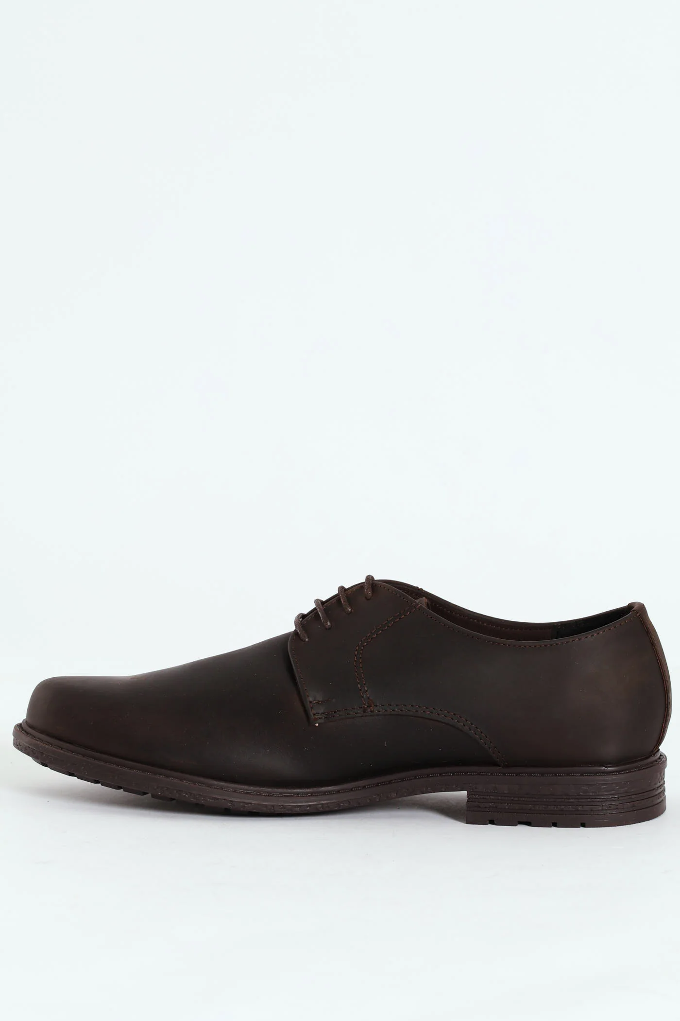 Smart Casual Lace Up Leather Derby Shoe - Chocolate - Image 2