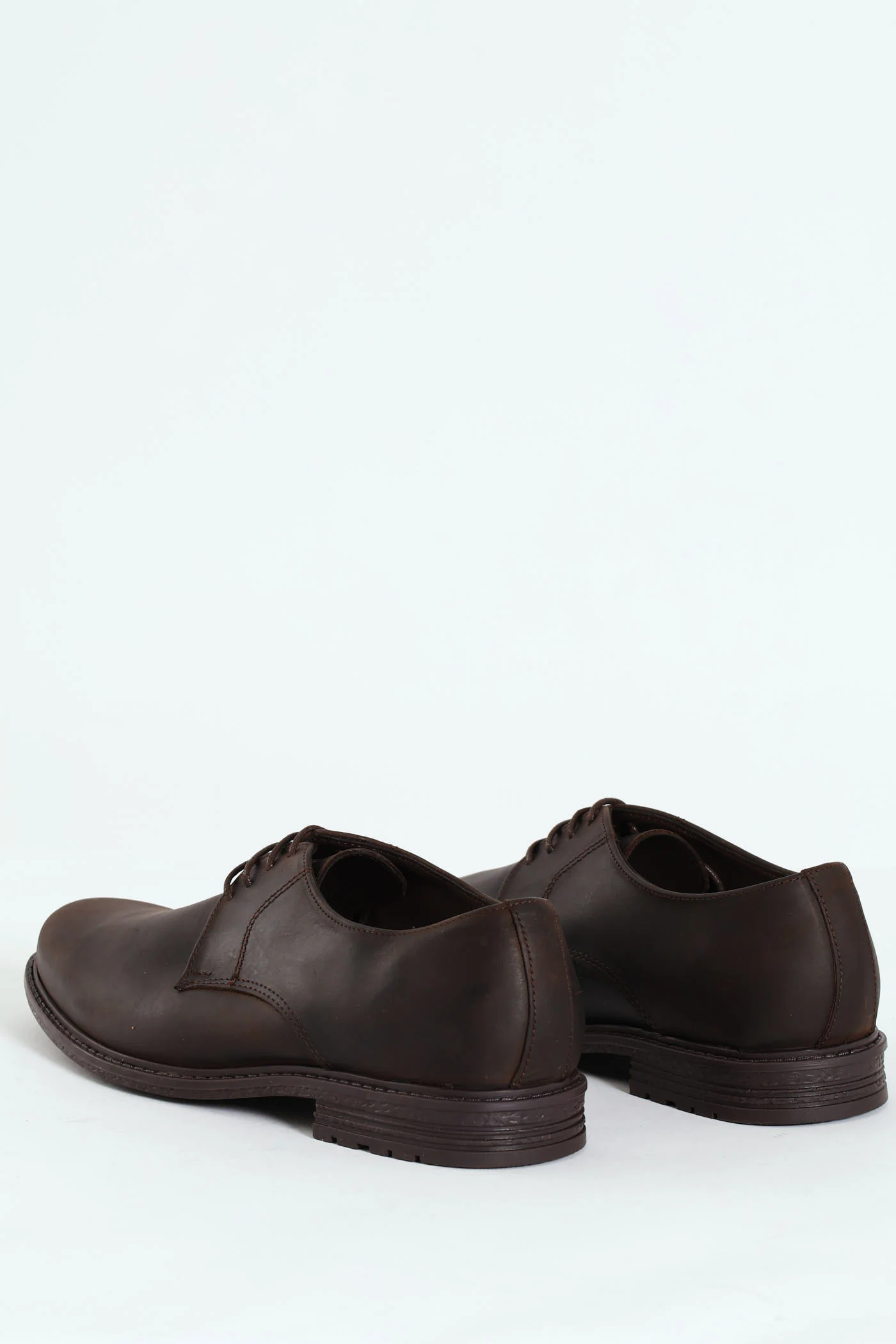 Smart Casual Lace Up Leather Derby Shoe - Chocolate - Image 3