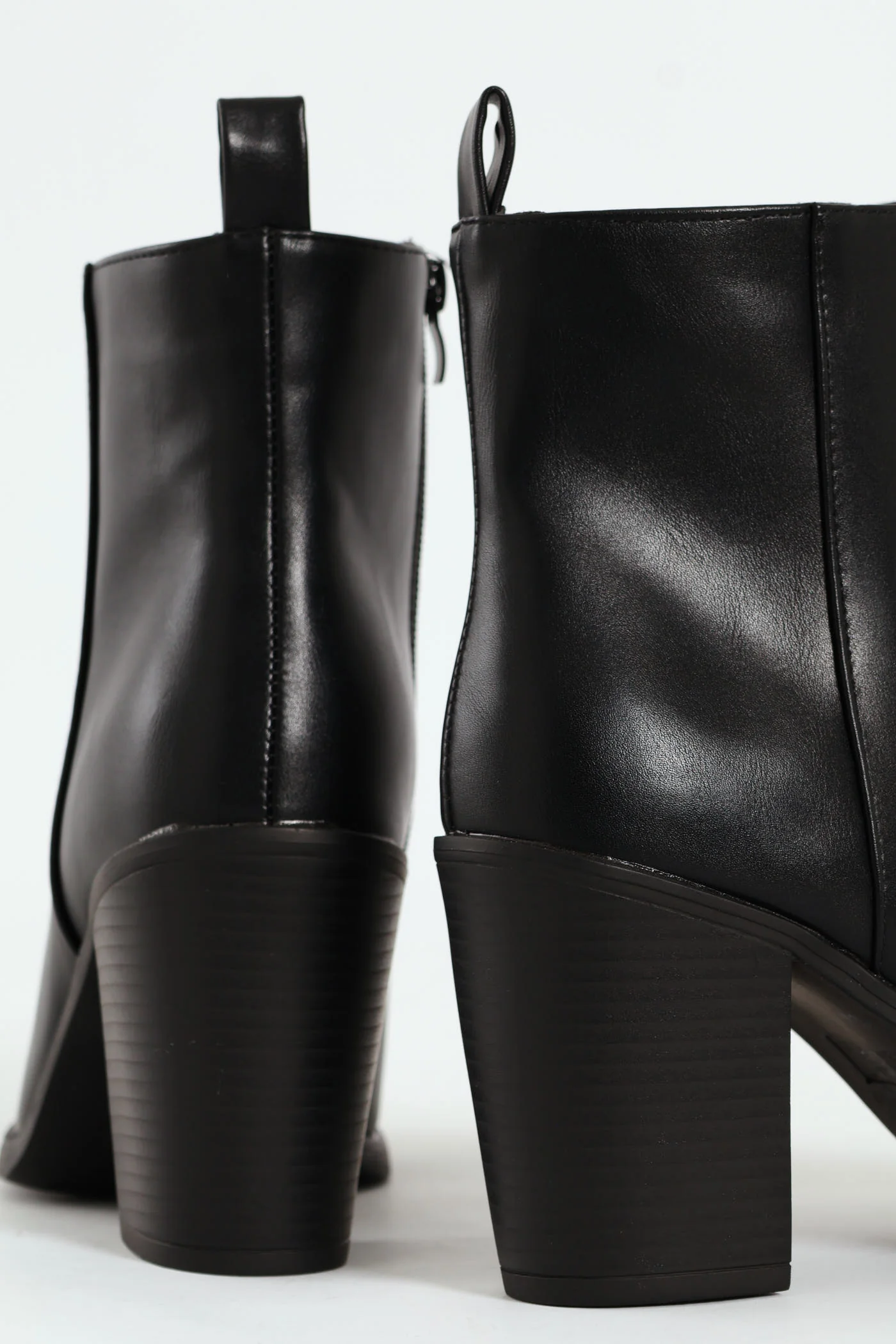 Smart Heeled Side Zip Chelsea Boot - Black - Image 2