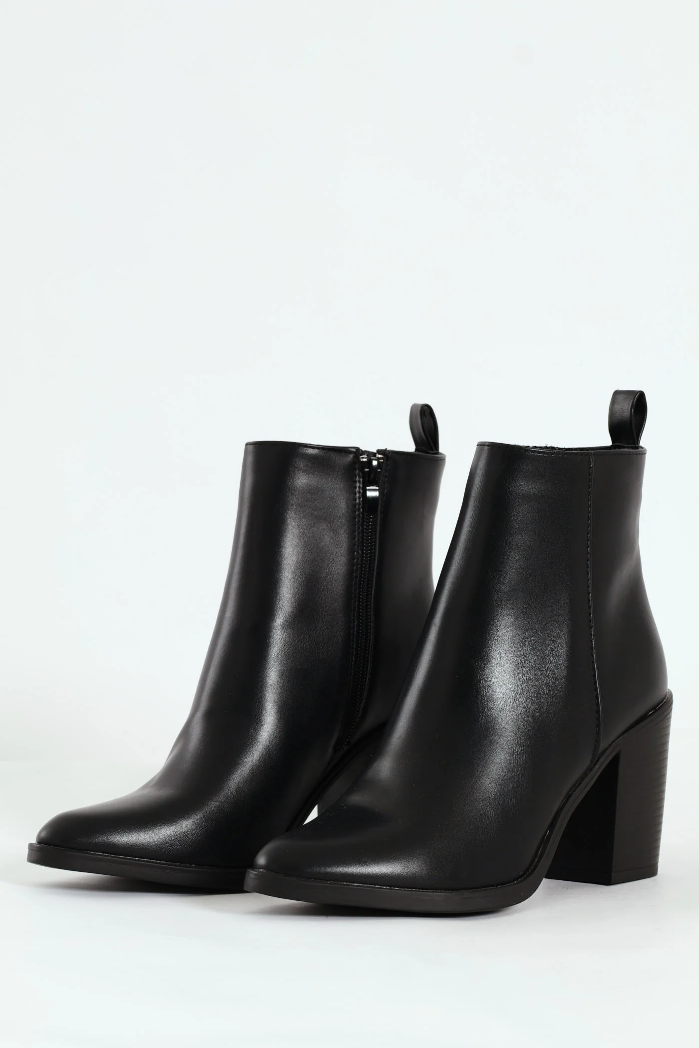 Smart Heeled Side Zip Chelsea Boot - Black - Image 3