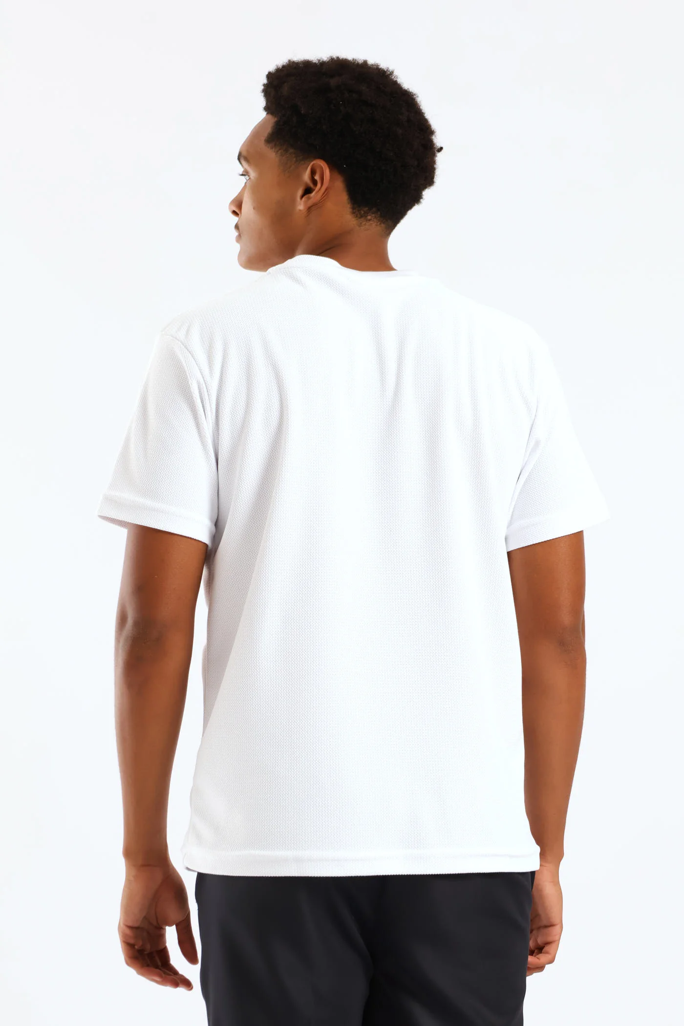 Smart Jacquard Tee - White - Image 4