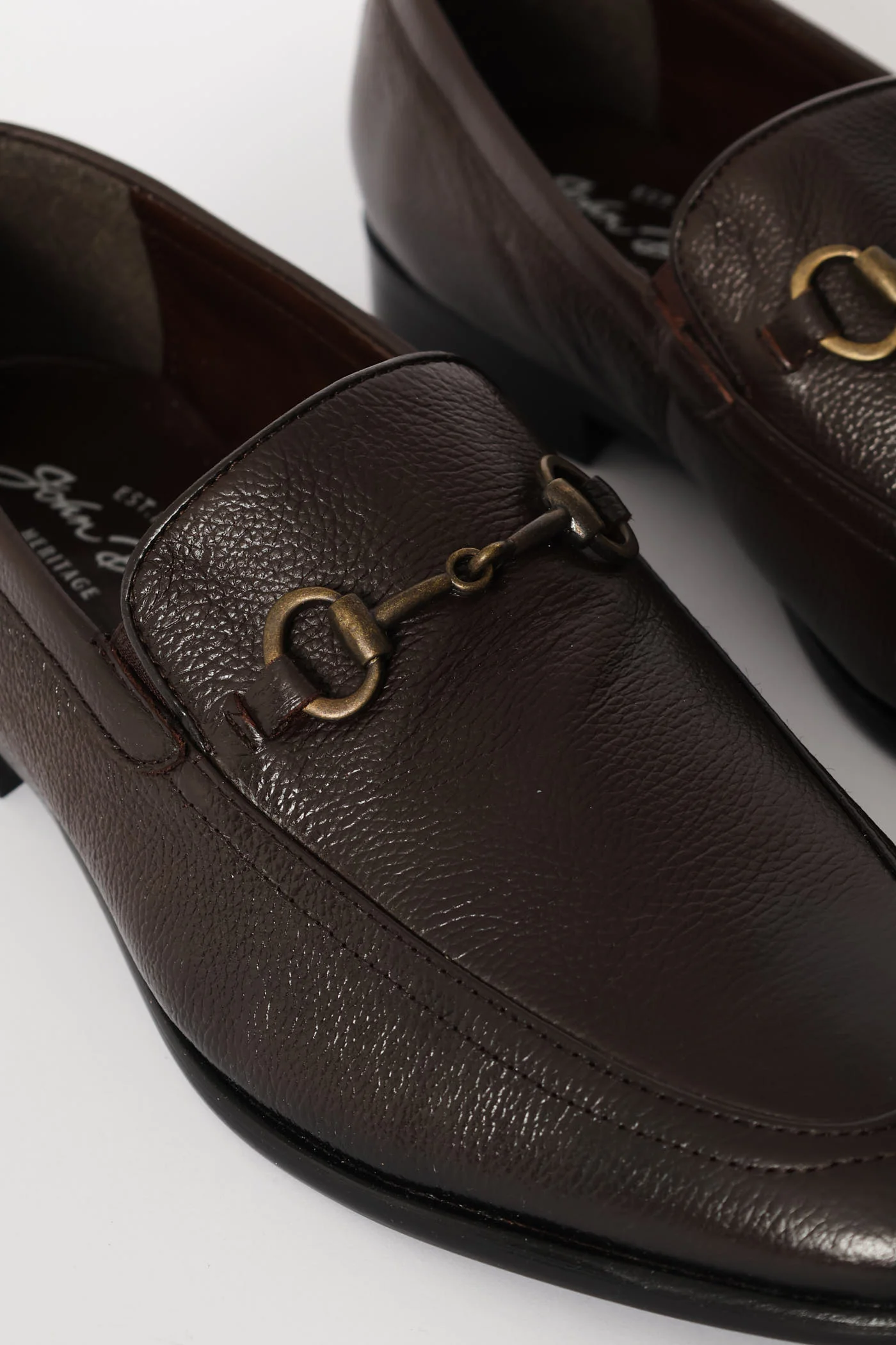 Smart Leather Loafer With Trim - Chocolate - Image 2