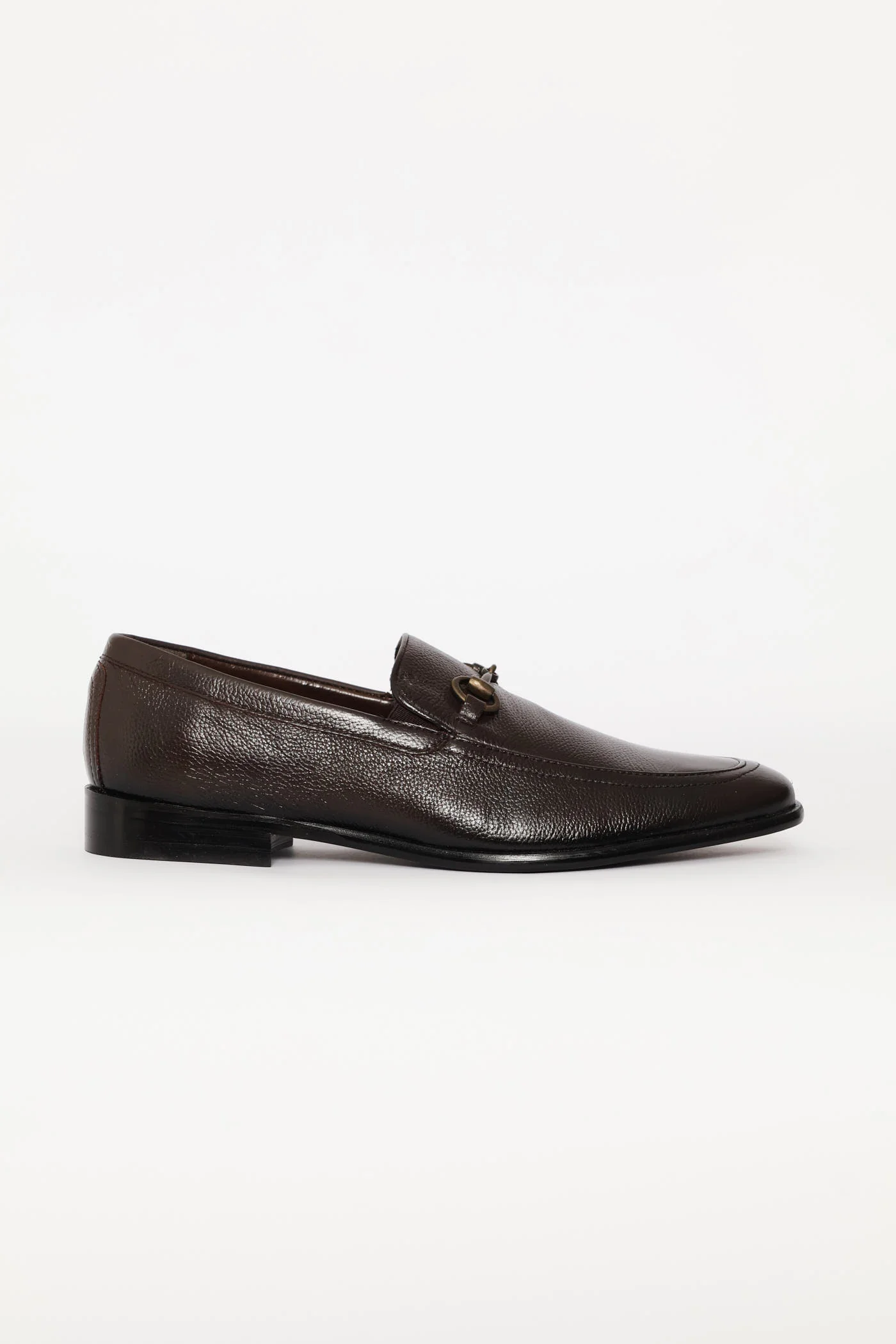 Smart Leather Loafer With Trim - Chocolate - Image 3