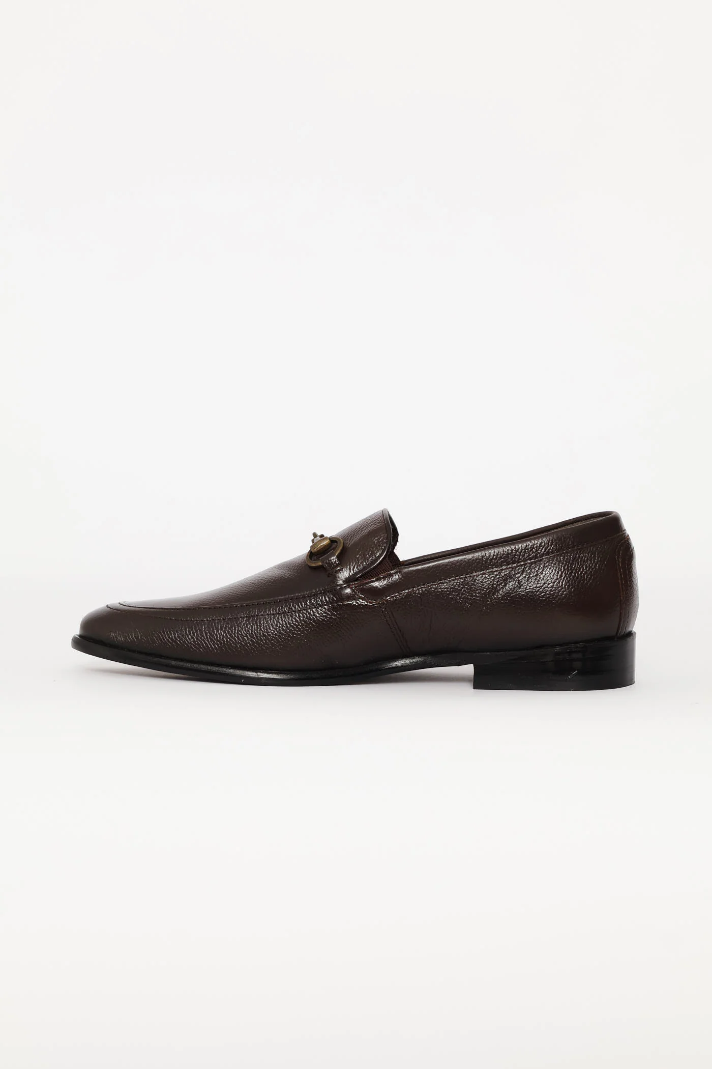 Smart Leather Loafer With Trim - Chocolate - Image 4