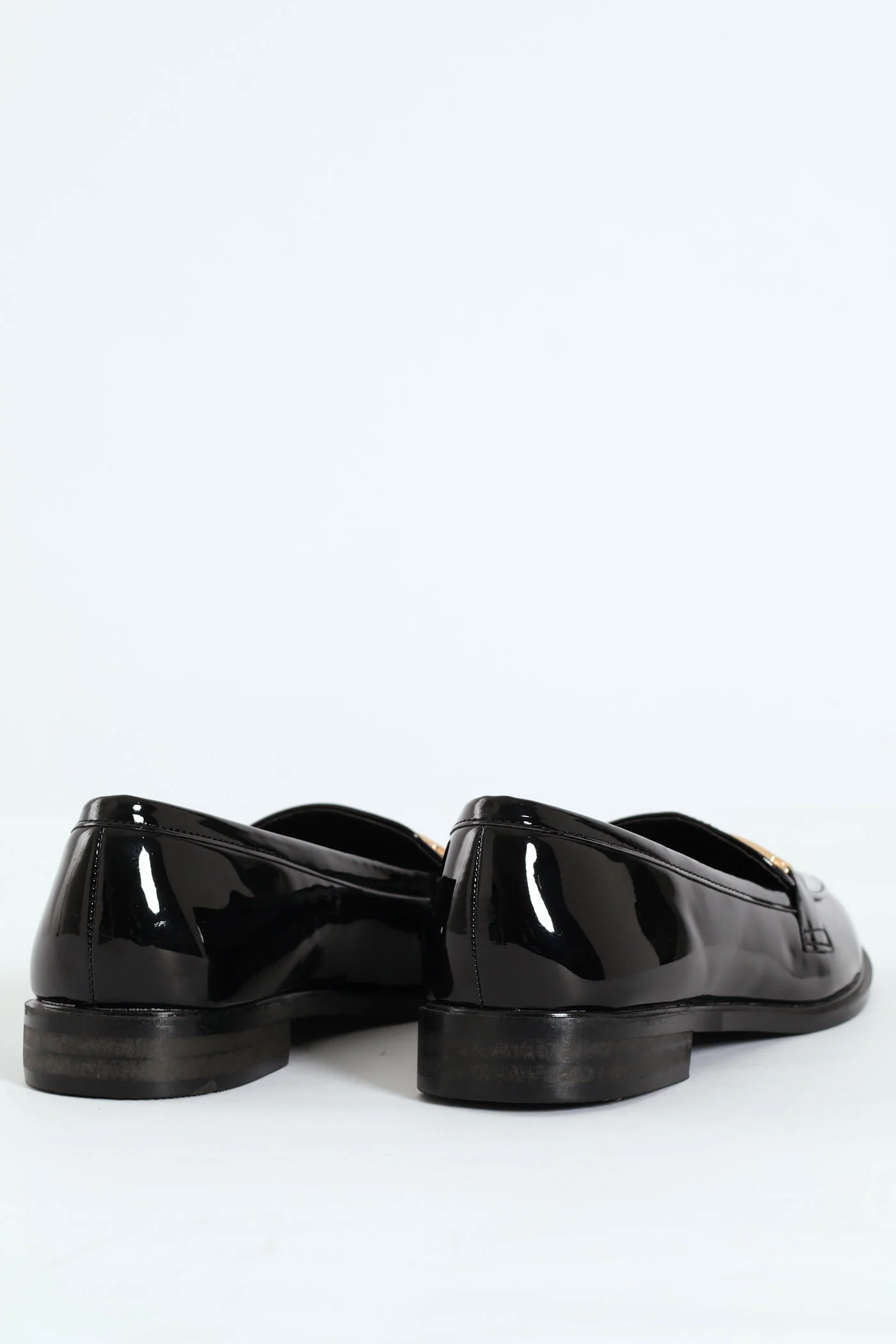 Smart Loafer With Square Metal Trim - Black - Image 2