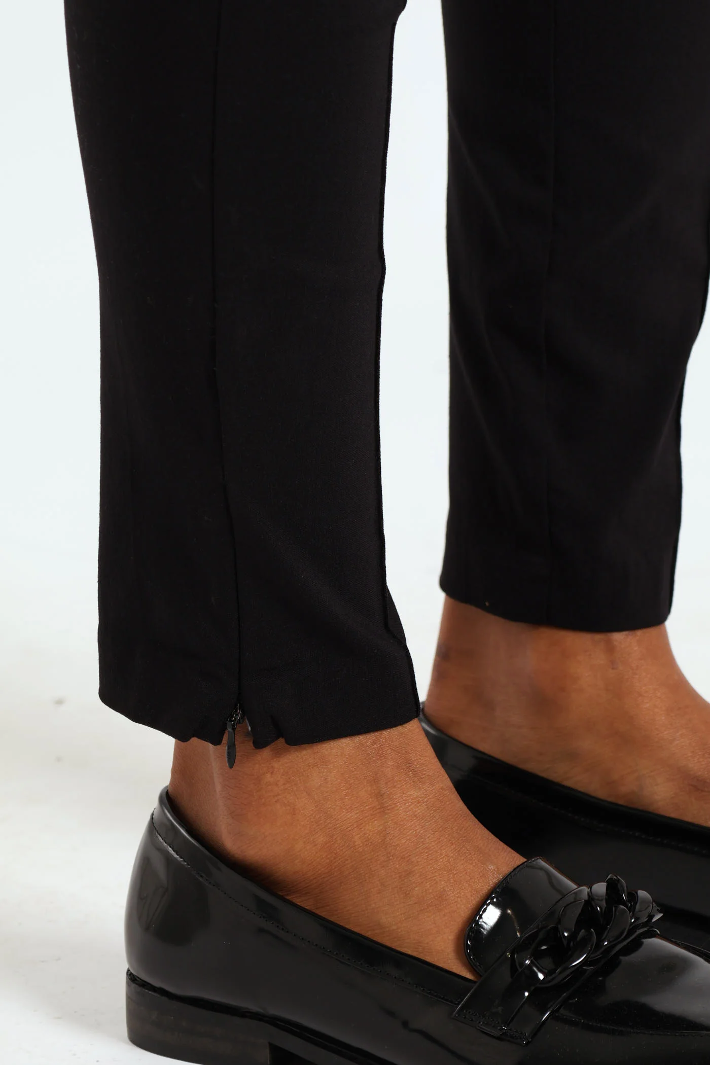 Smart Zip Hem Skinny Pant - Black - Image 6