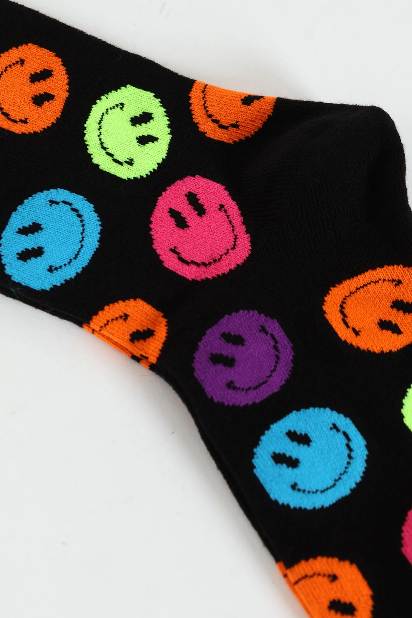 Smiles Single Anklet Socks - Black - Image 2