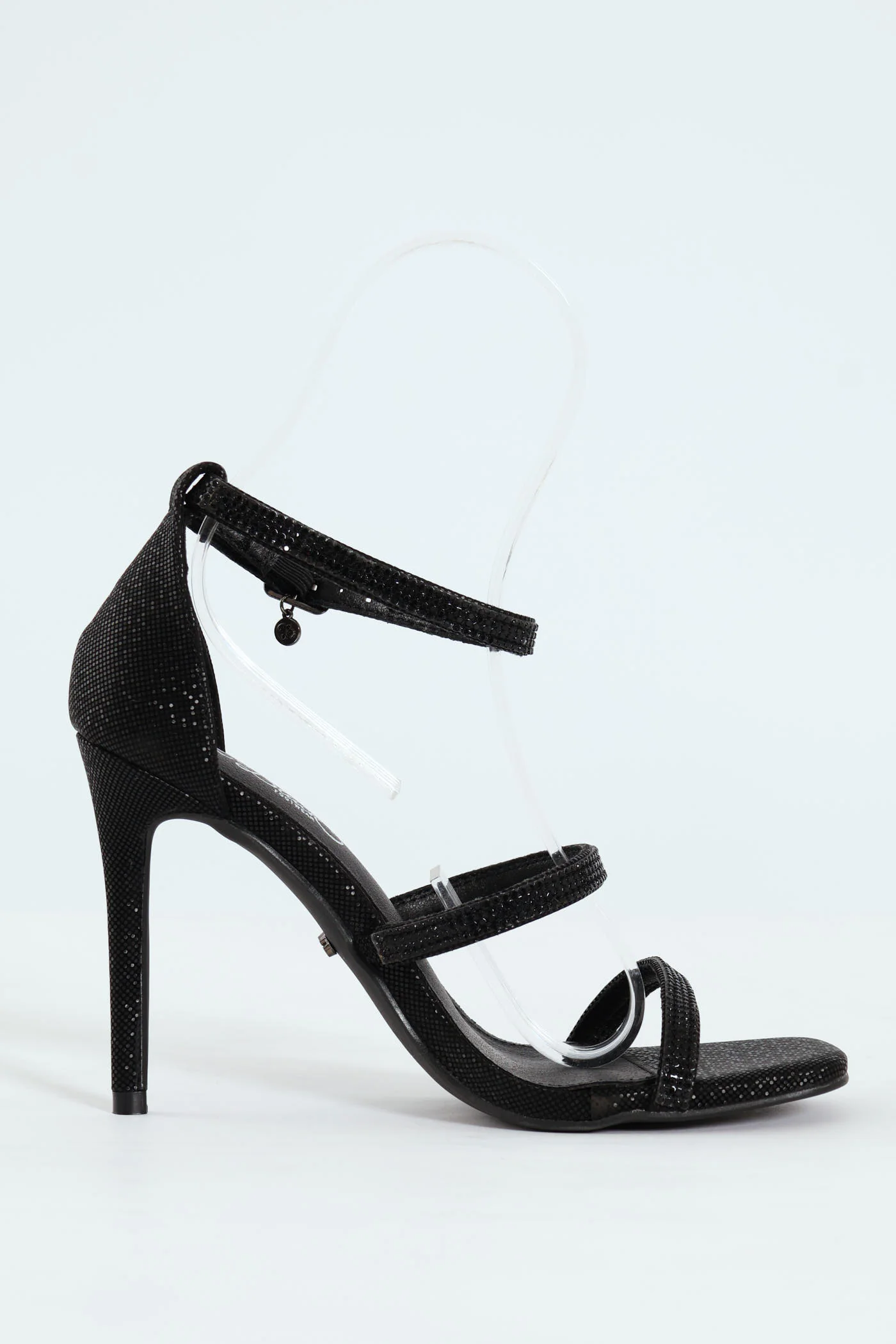 Snazz 7 Multi Strap Stiletto Heel - Black - Image 3
