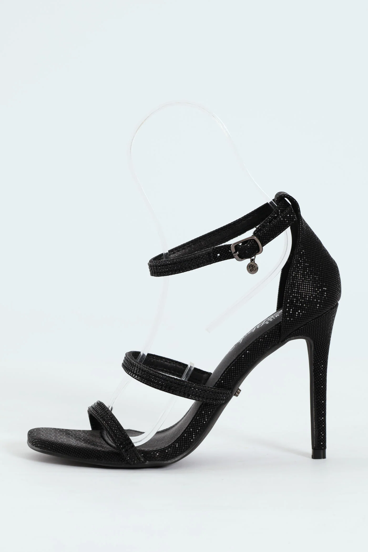 Snazz 7 Multi Strap Stiletto Heel - Black - Image 4