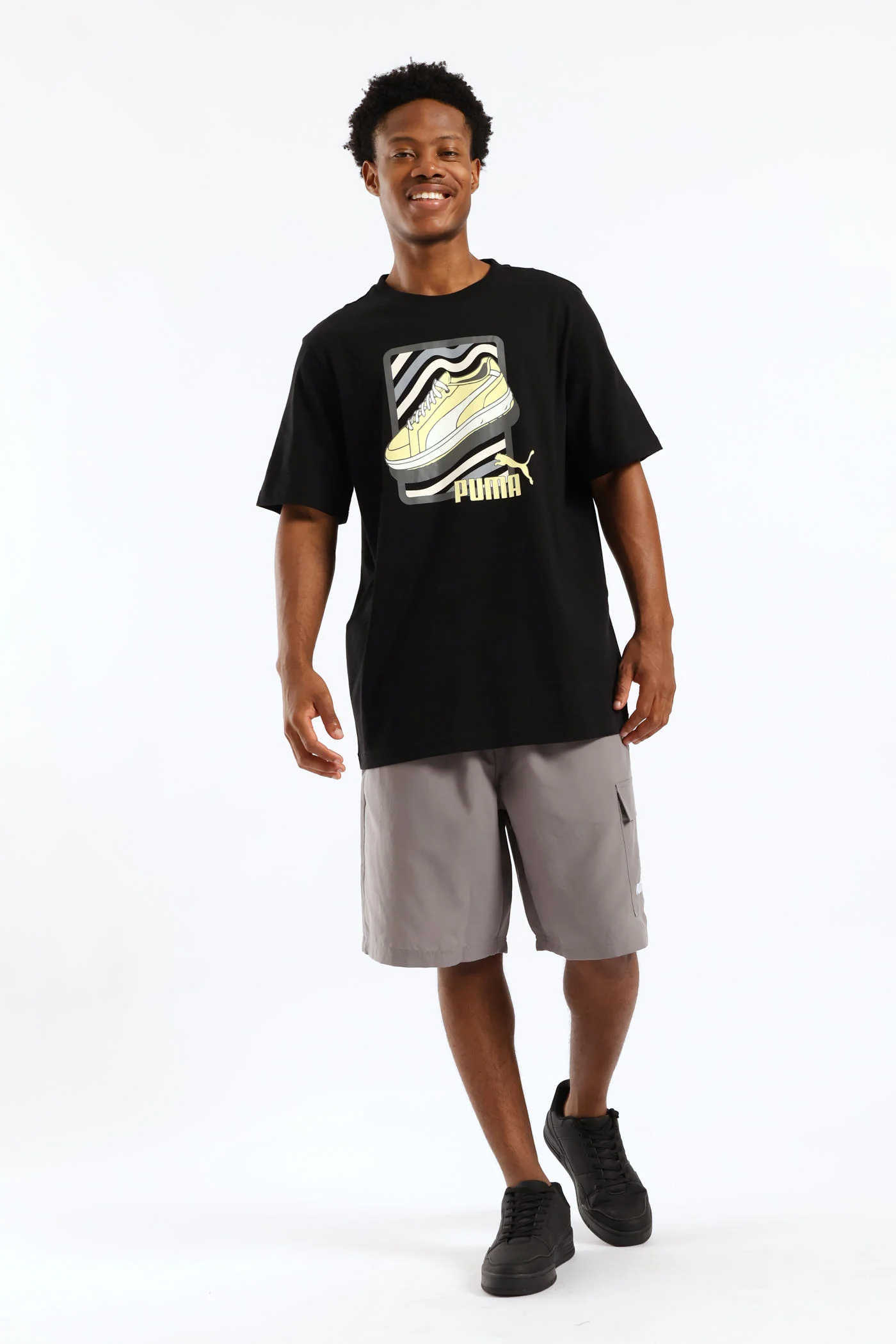 Sneaker Graphic Tee - Black - Image 4