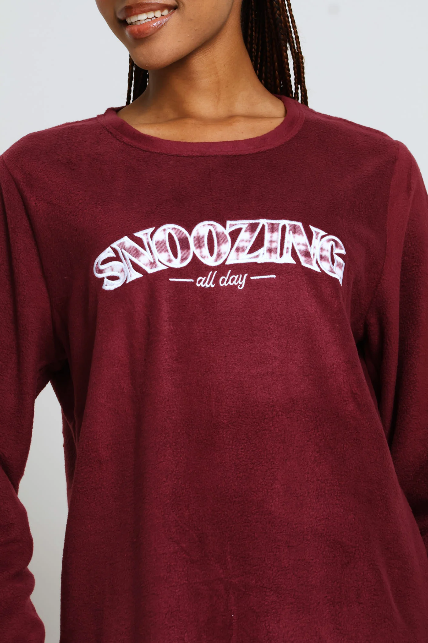 Snoozing Polar Fleece Mother'S Day Set - Burgundy - Image 2