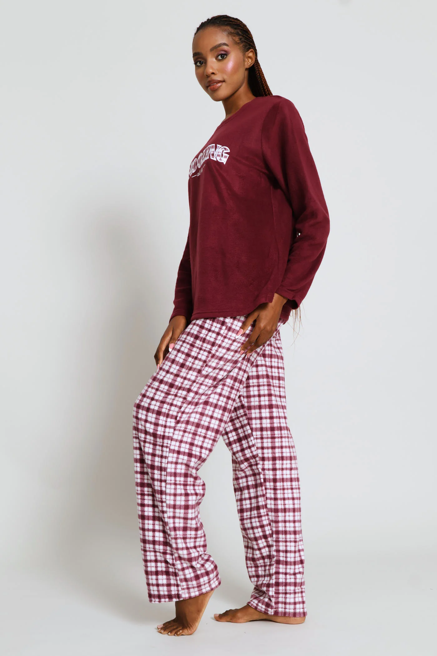 Snoozing Polar Fleece Mother'S Day Set - Burgundy - Image 4