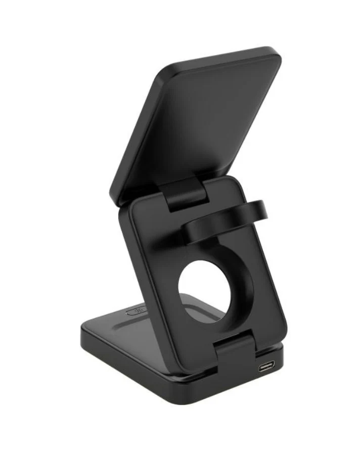 3-in-1 Wireless Travel Charger 15w Black ios - Image 4