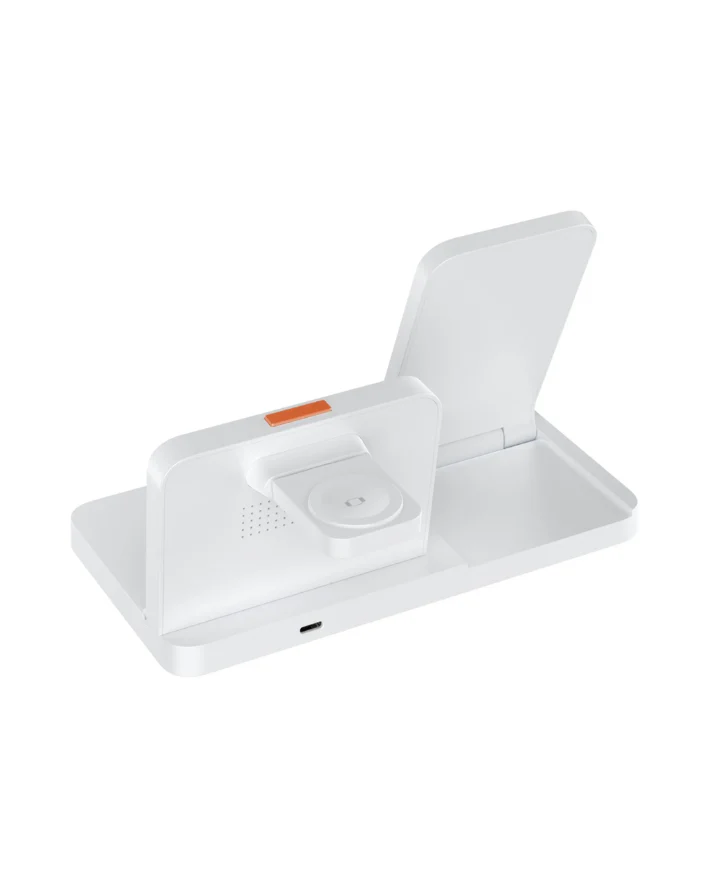4-in-1 15w Hybrid Wireless Charger Stand - White - Image 3