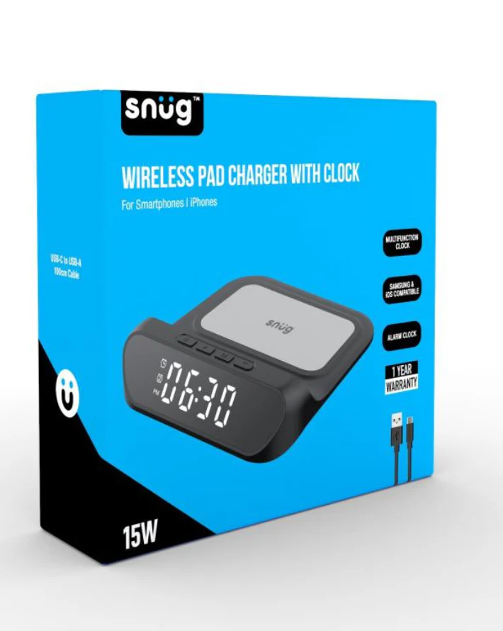 Wireless Charger Clock Pad 15w Hybrid Black - Image 3
