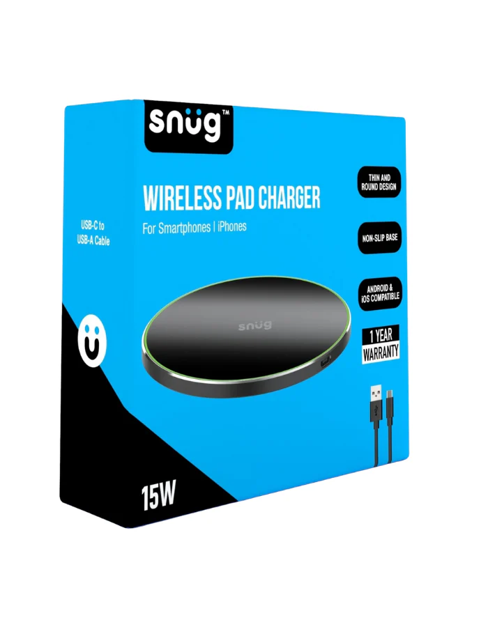 15w Hybrid Wireless Charger Pad - Black - Image 4