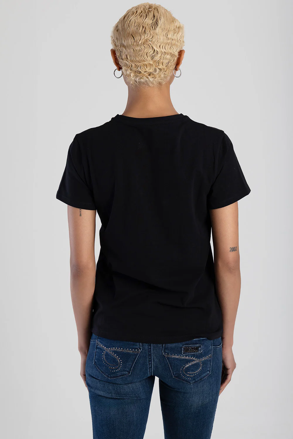 So Long Summer Pearl & Bling Regular Fit Top - Black - Image 4
