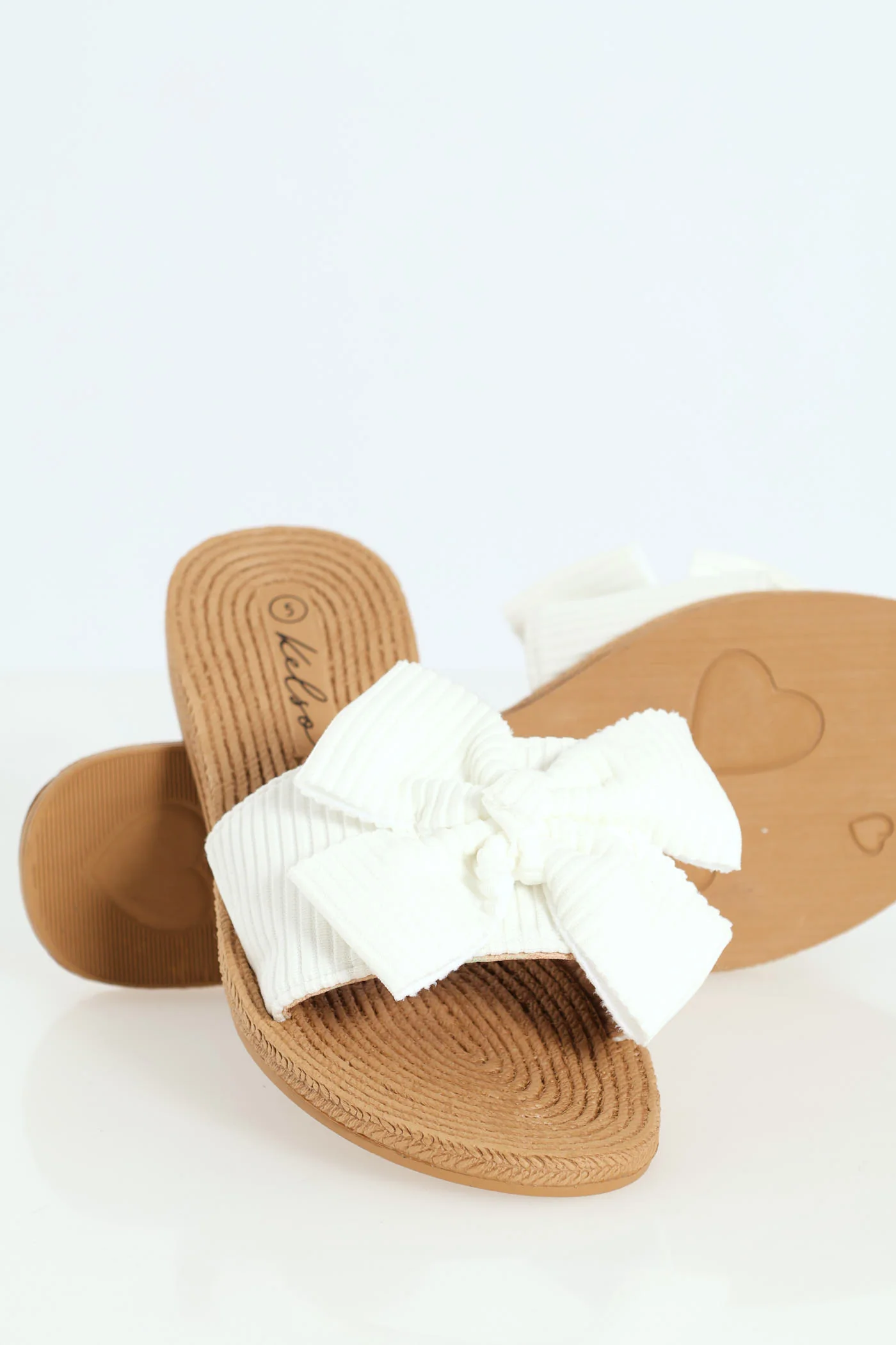 Soft Fabric Bow Mule - Off White - Image 4