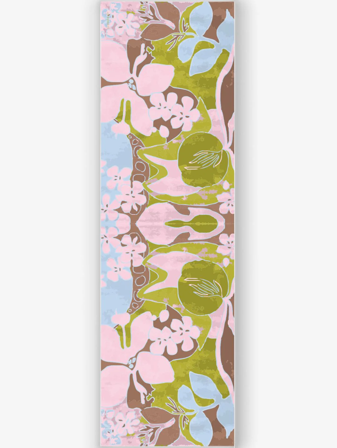 Soft Floral Rectangular Silk Touch Scarf - Multi - Image 2