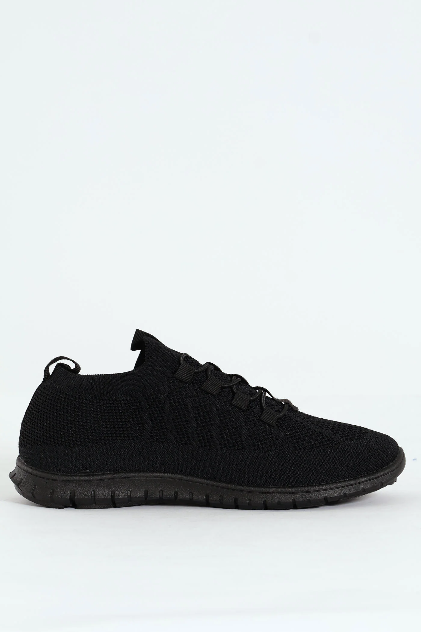 Soft Nansia Knit Lace Up Sneaker - Black - Image 3
