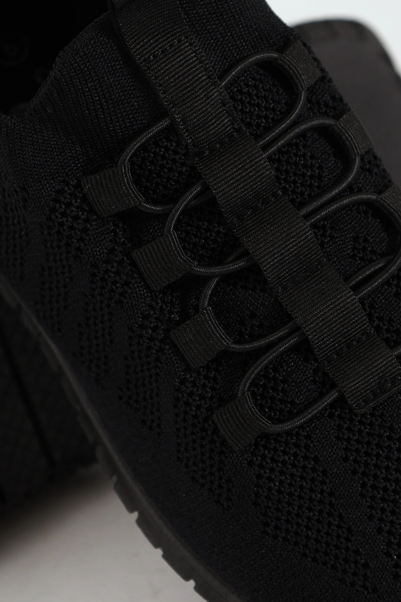 Soft Nansia Knit Lace Up Sneaker - Black - Image 5