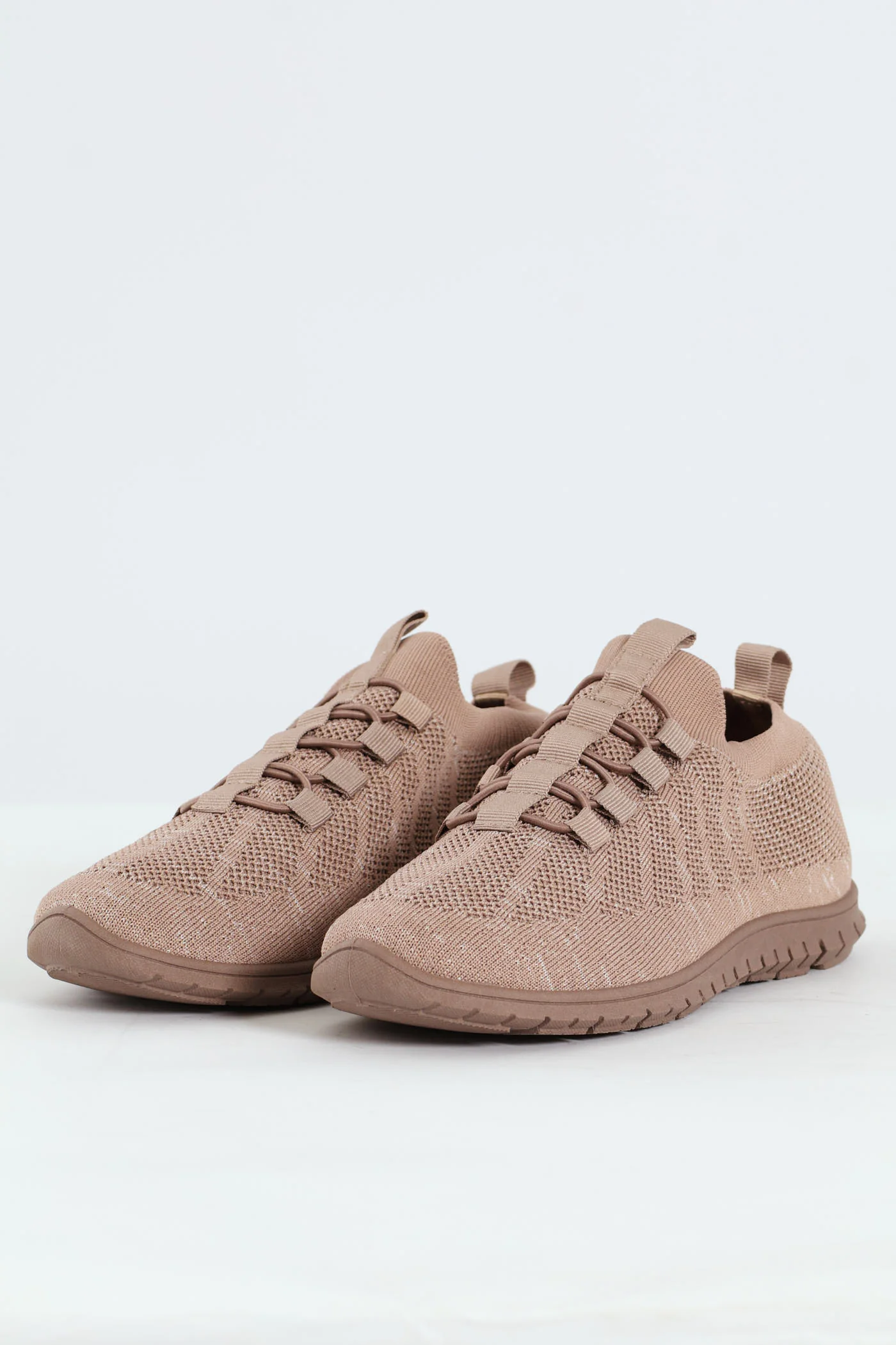 Soft Nansia Knit Lace Up Sneaker - Taupe - Image 3