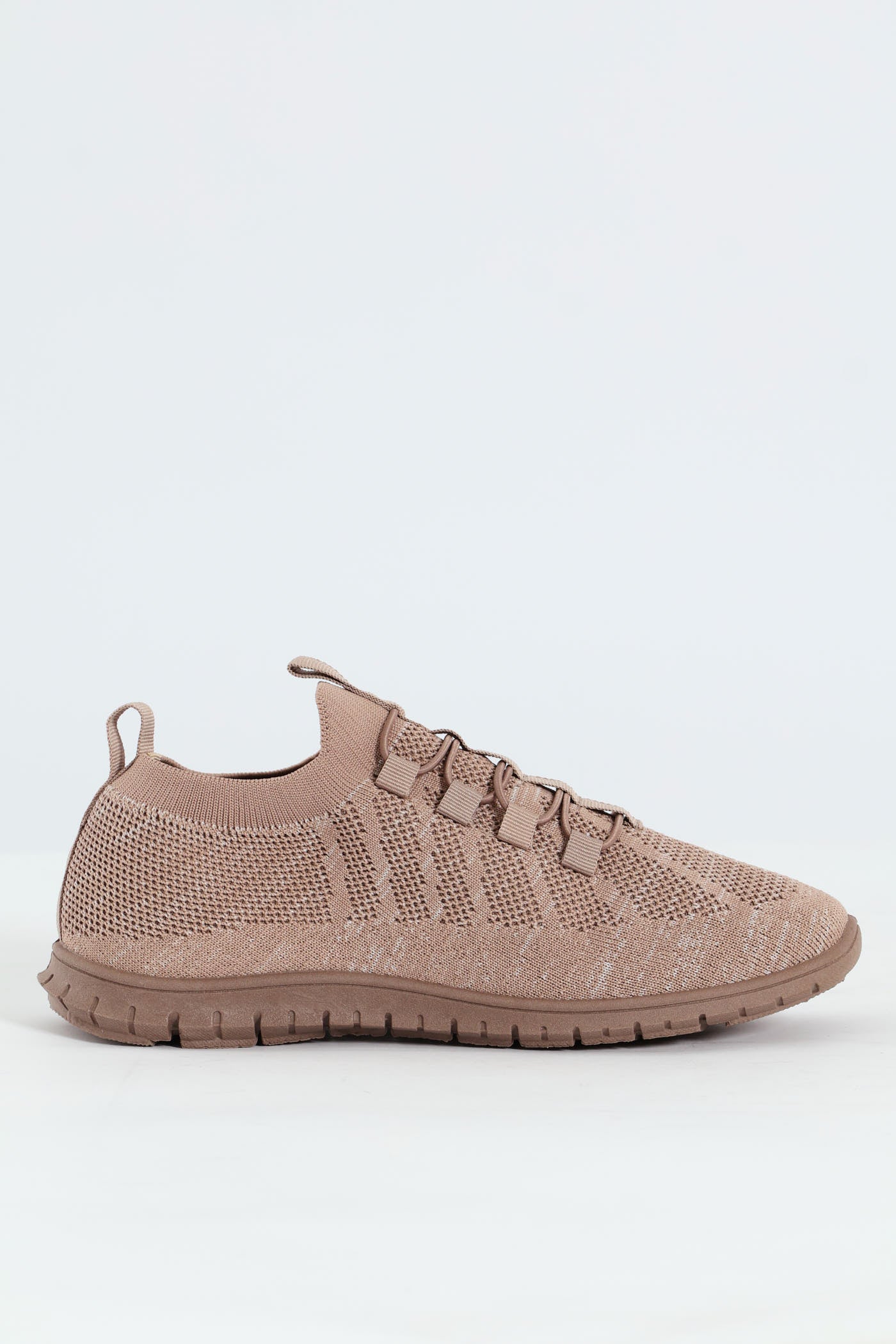 Soft Nansia Knit Lace Up Sneaker - Taupe - Image 5