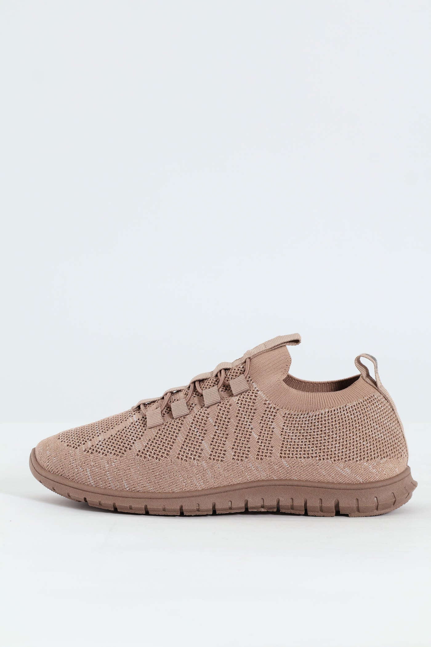 Soft Nansia Knit Lace Up Sneaker - Taupe - Image 6