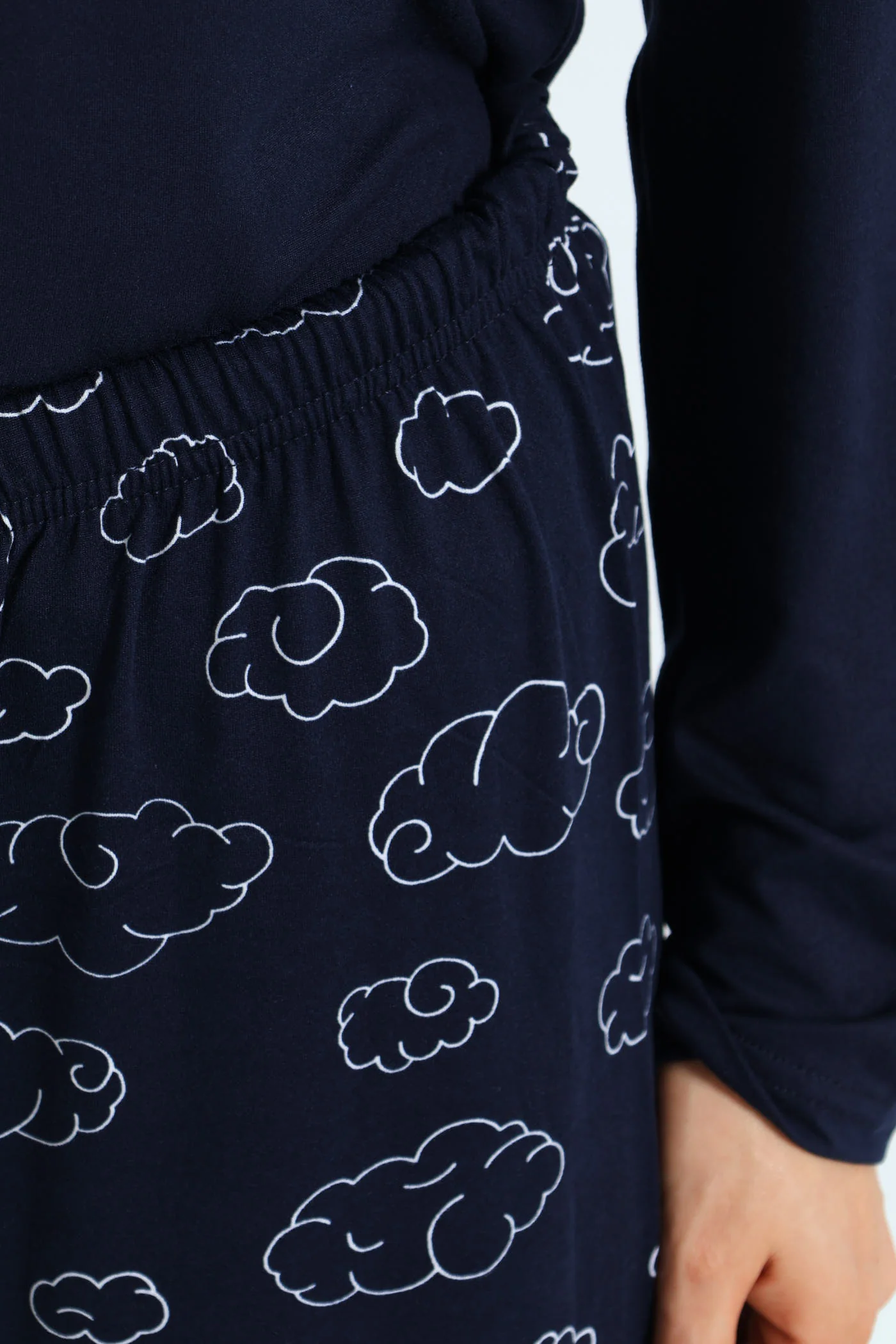 Soft Touch Long Sleeve Top & Pant Set - Navy - Image 3