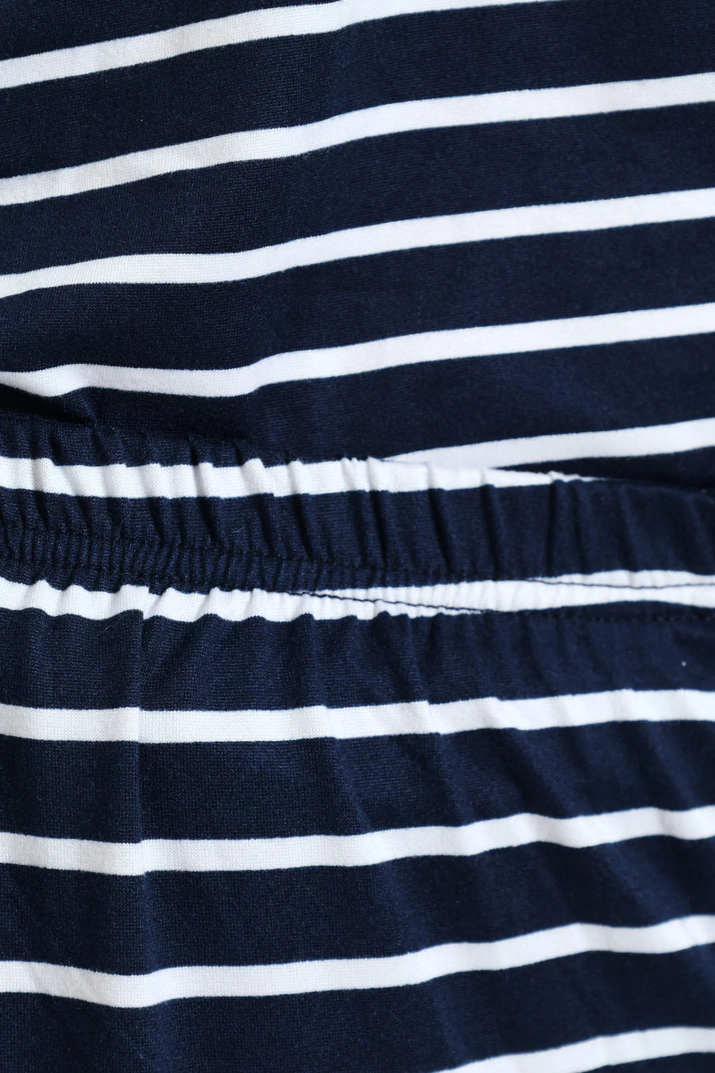 Soft Touch Stripe Cami & Short Set - White/Navy - Image 4