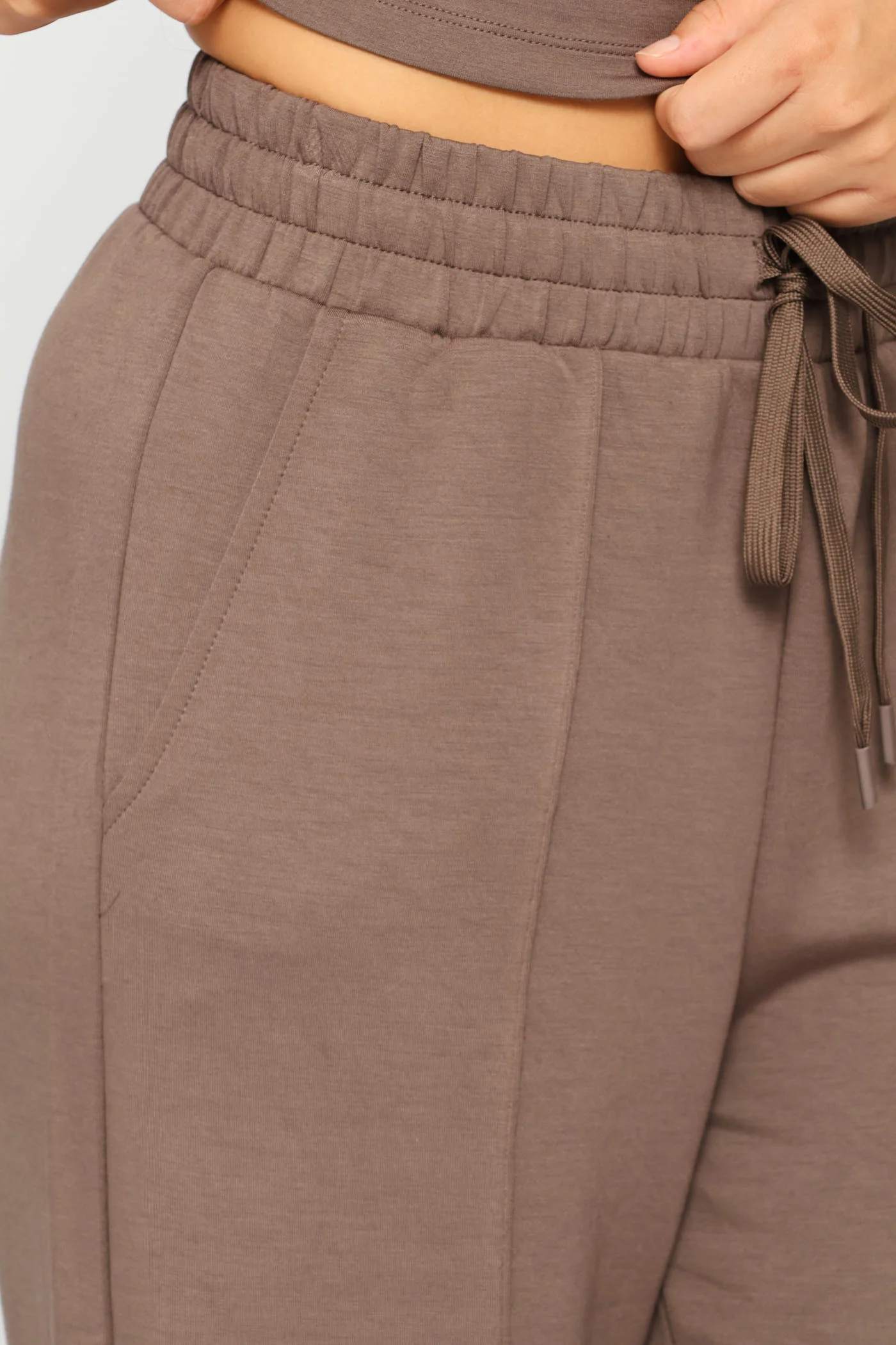 Soft Touch Wide Leg Pant - Mocha - Image 4