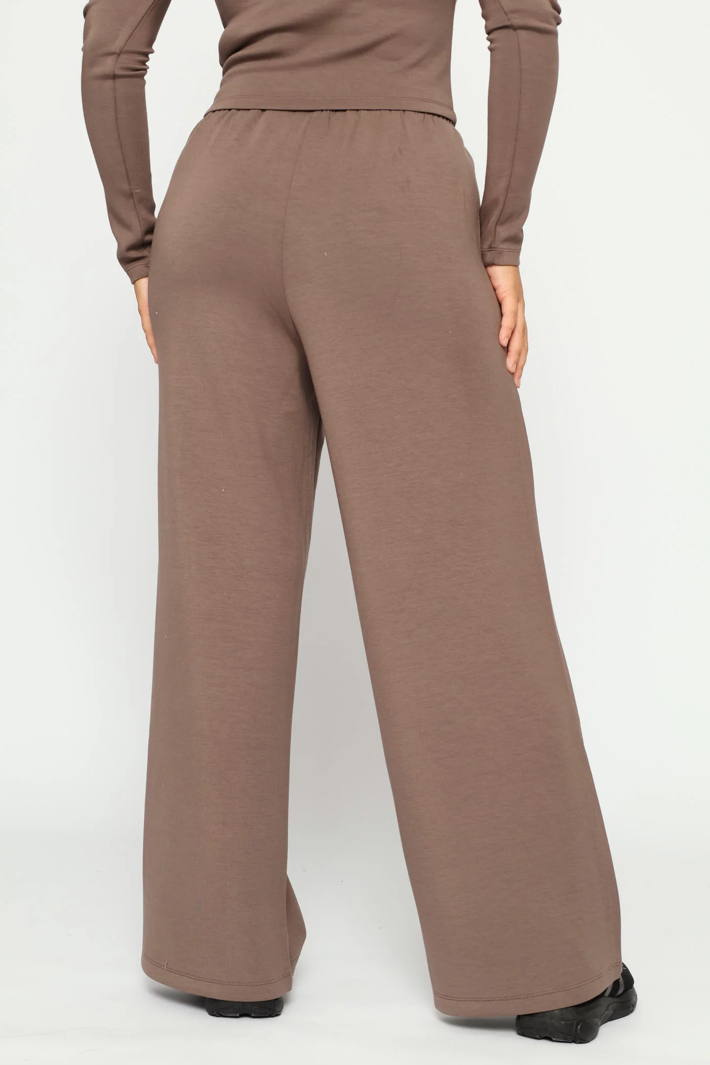 Soft Touch Wide Leg Pant - Mocha - Image 5