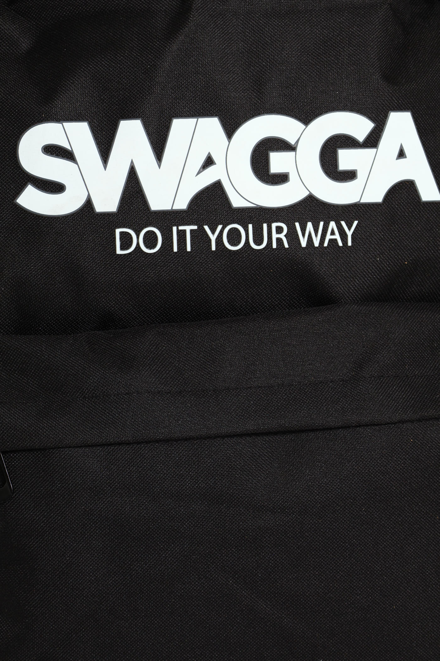 Solid Print Backpack - Black - Image 2