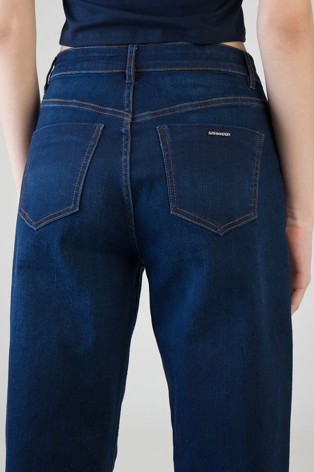 Sophia High Waist Wide Leg Denim - Dark Wash - Image 2