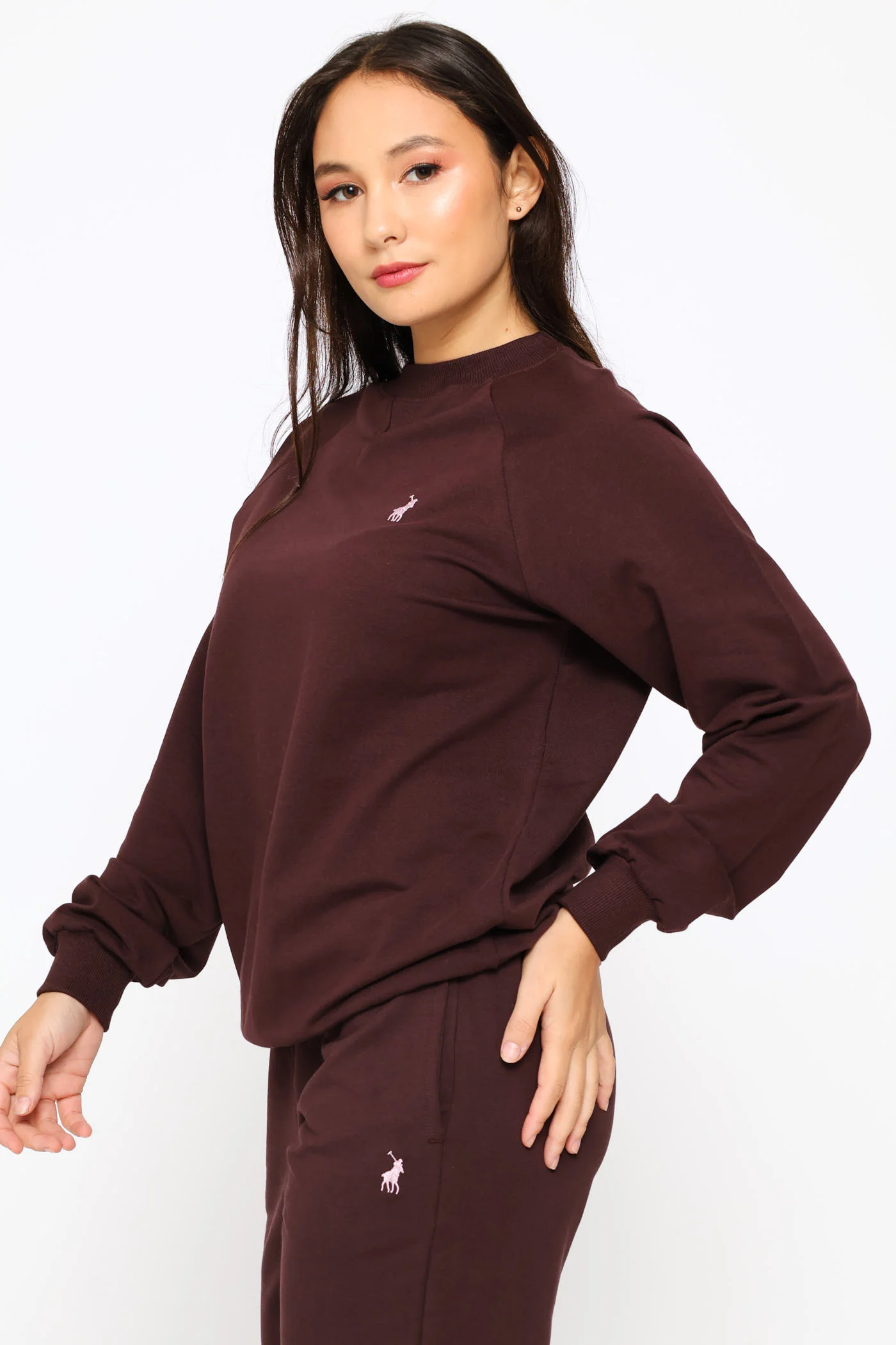 Sophia Long Sleeve Track Top - Plum - Image 3
