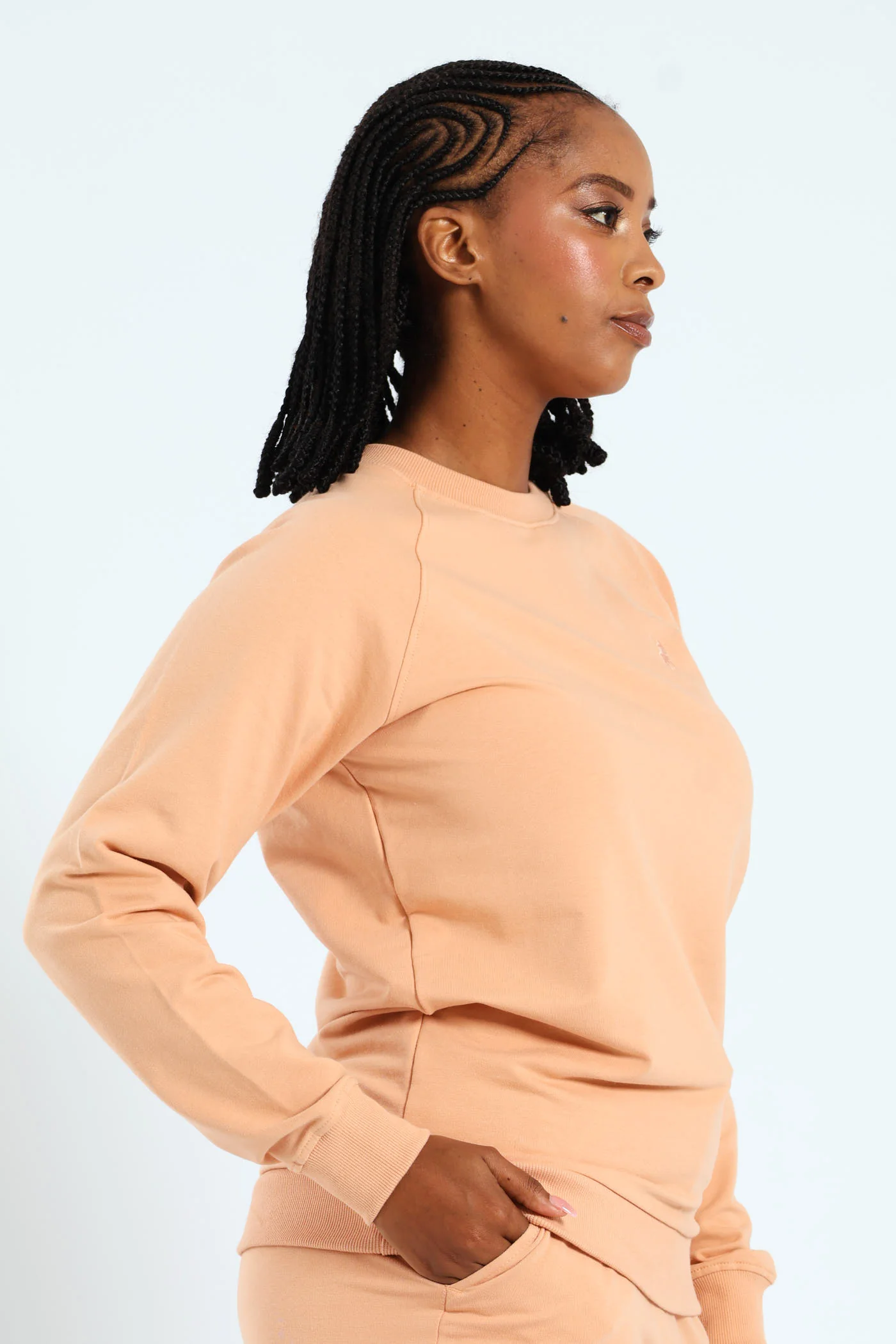 Sophia Raglan Track Top - Peach - Image 3